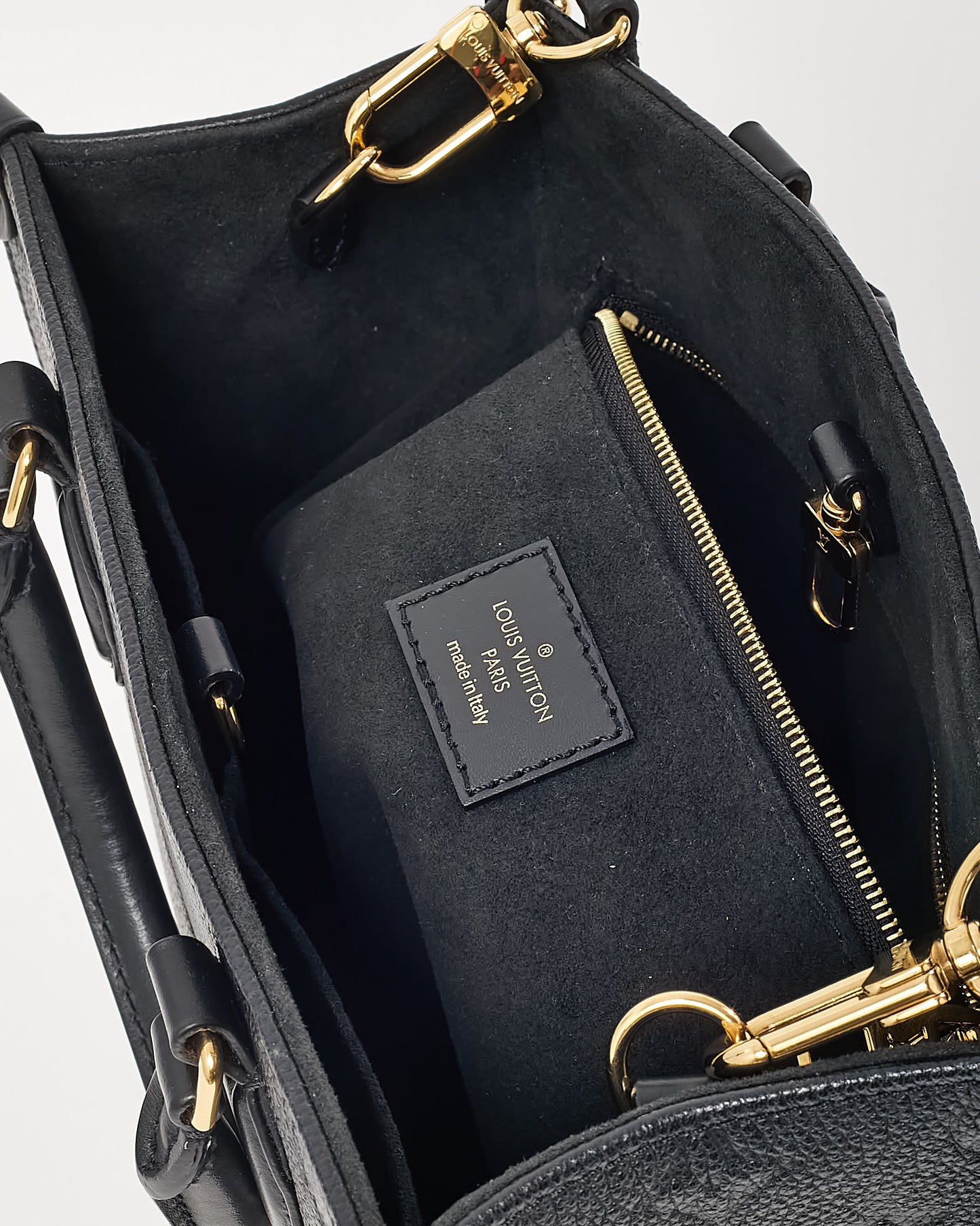 Louis Vuitton Black Monogram Empreinte Leather Onthego PM Bag