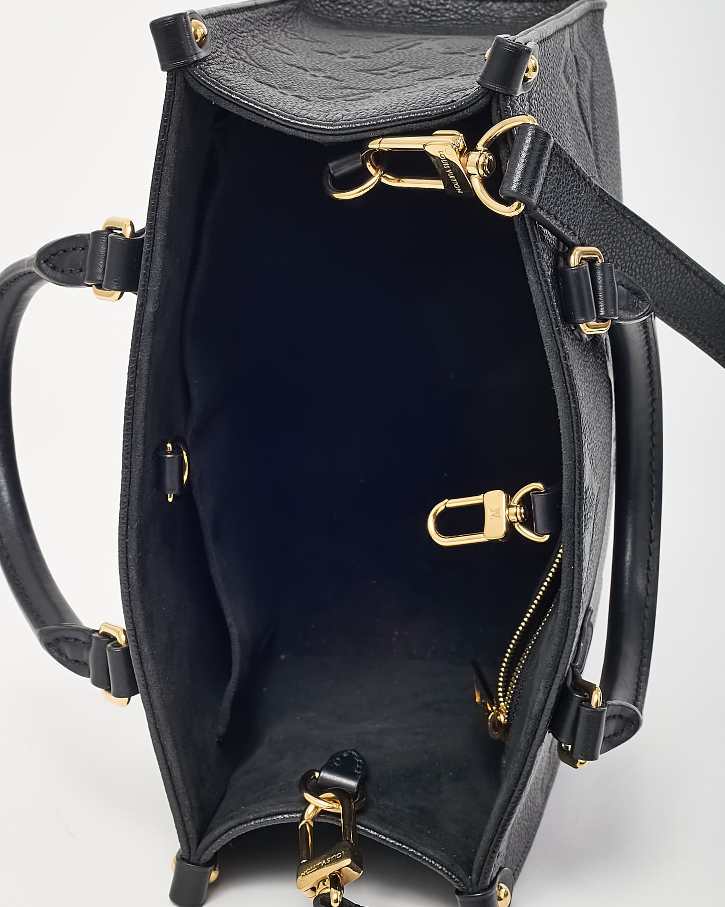Louis Vuitton Black Monogram Empreinte Leather Onthego PM Bag