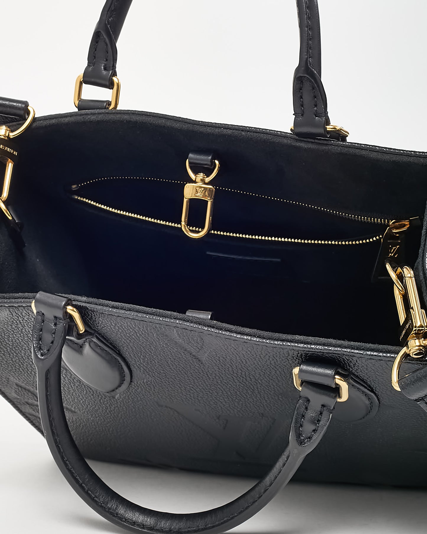 Louis Vuitton Black Monogram Empreinte Leather Onthego PM Bag