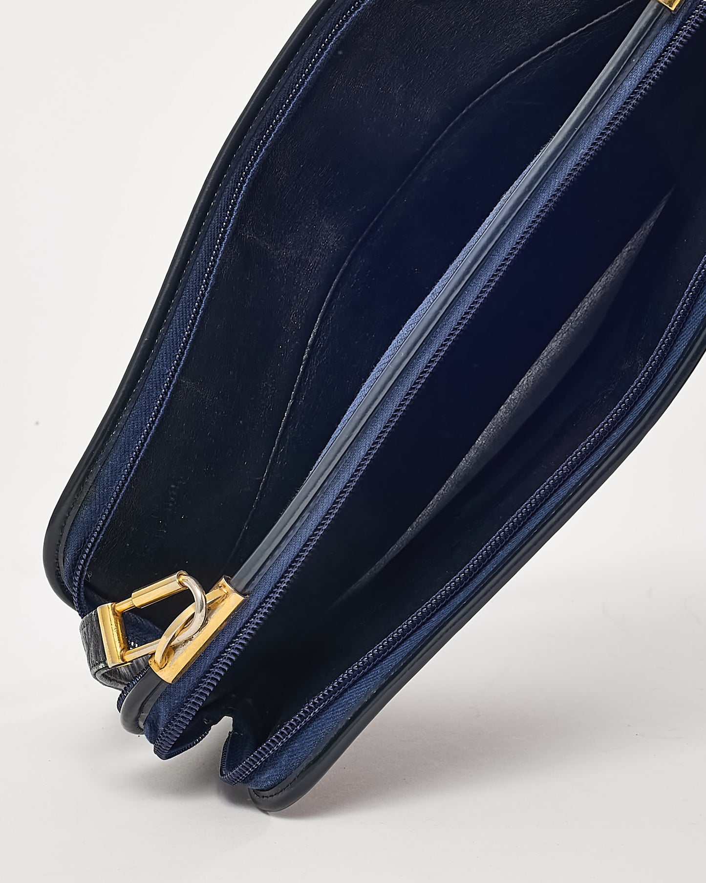Dior Vintage 1960s Navy Blue Monogram Oblique Canvas CD Logo Shoulder Bag