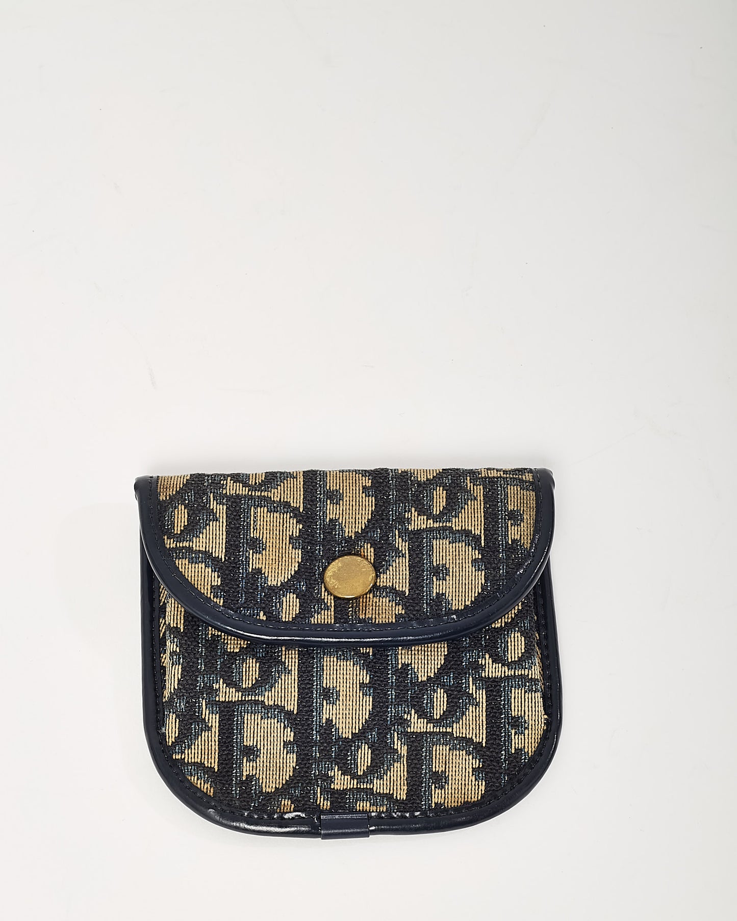 Dior Vintage 1960s Navy Blue Monogram Oblique Canvas CD Logo Shoulder Bag