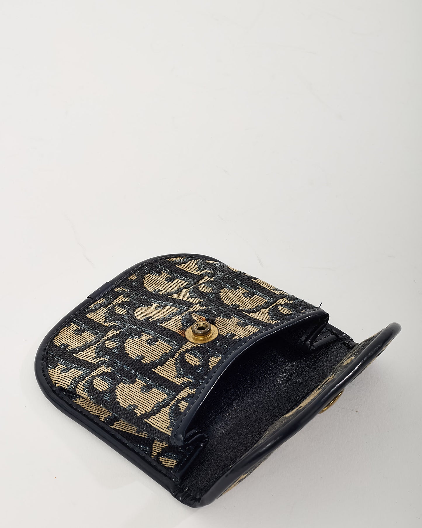 Dior Vintage 1960s Navy Blue Monogram Oblique Canvas CD Logo Shoulder Bag
