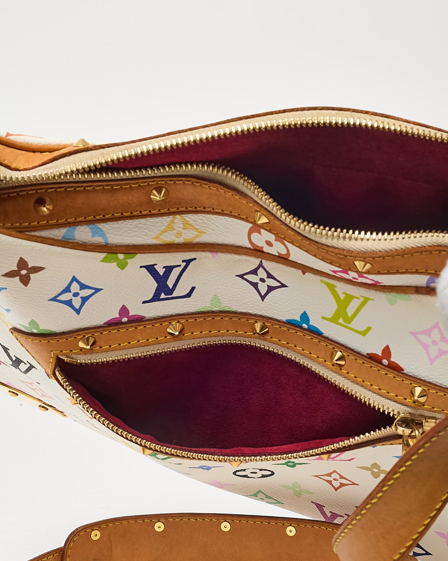 Louis Vuitton White Murakami Monogram Multicolor Boulogne Crossbody