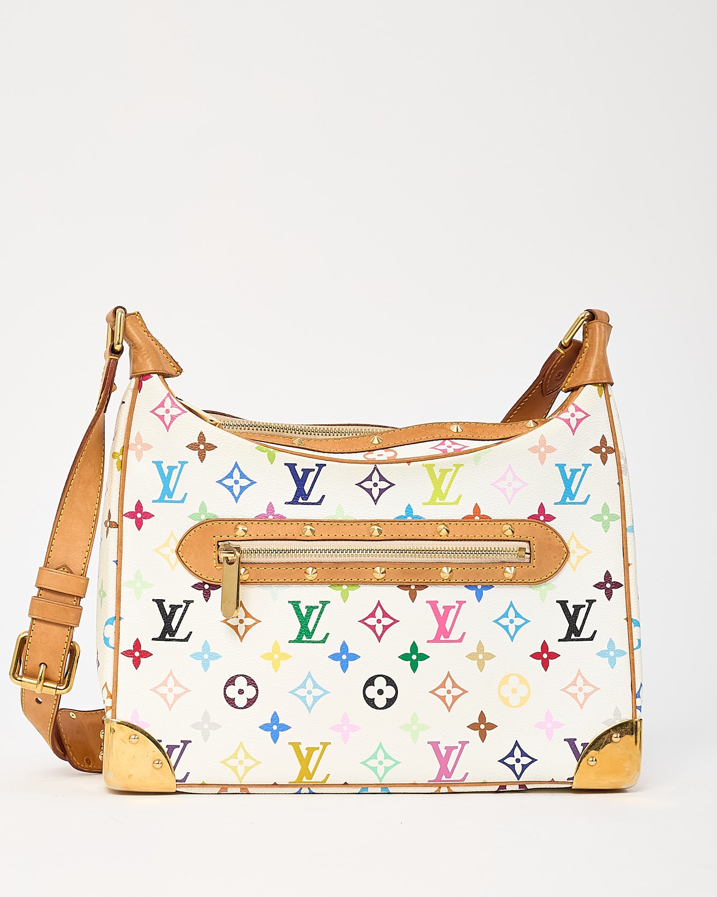 Louis Vuitton White Murakami Monogram Multicolor Boulogne Crossbody
