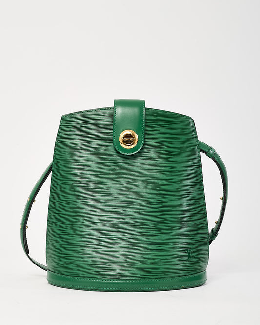 Louis Vuitton Green Epi Leather Cluny Shoulder Bag