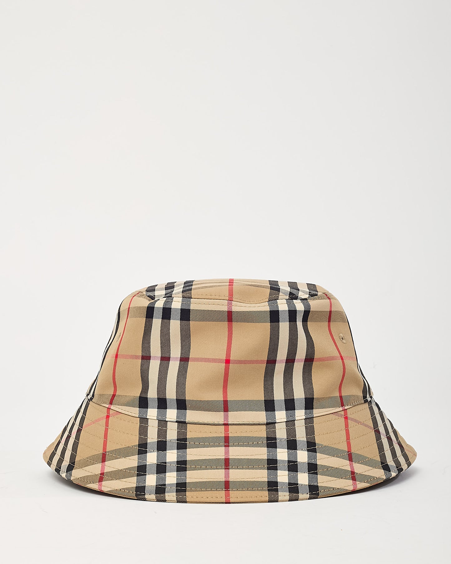 Burberry Archive Beige Vintage Check Technical Cotton Bucket Hat - S