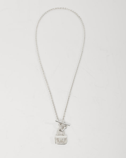 Hermès Sterling Silver Amulettes Constance Pendant Necklace