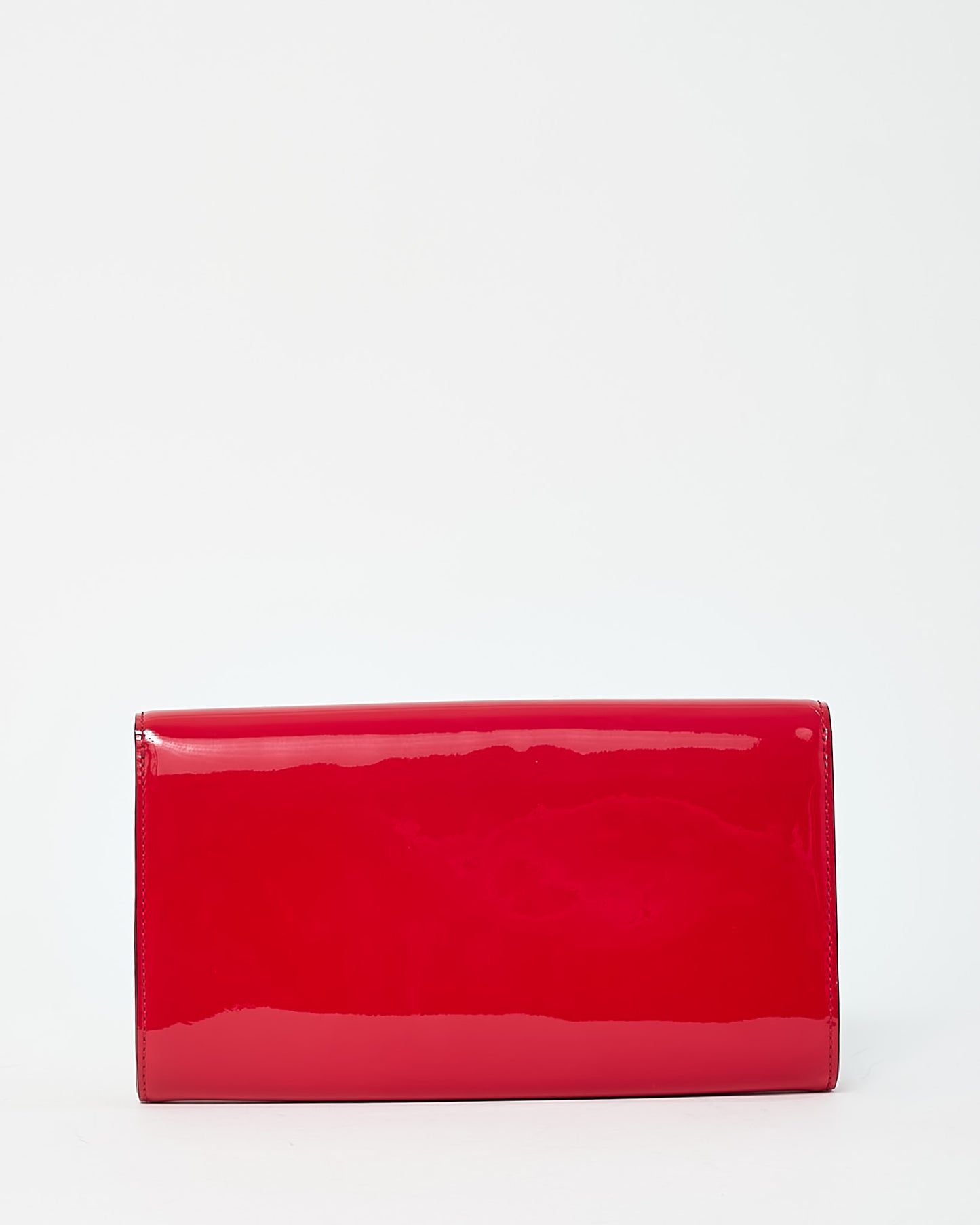 Louis Vuitton Red Patent Leather GHW LV Louise Clutch