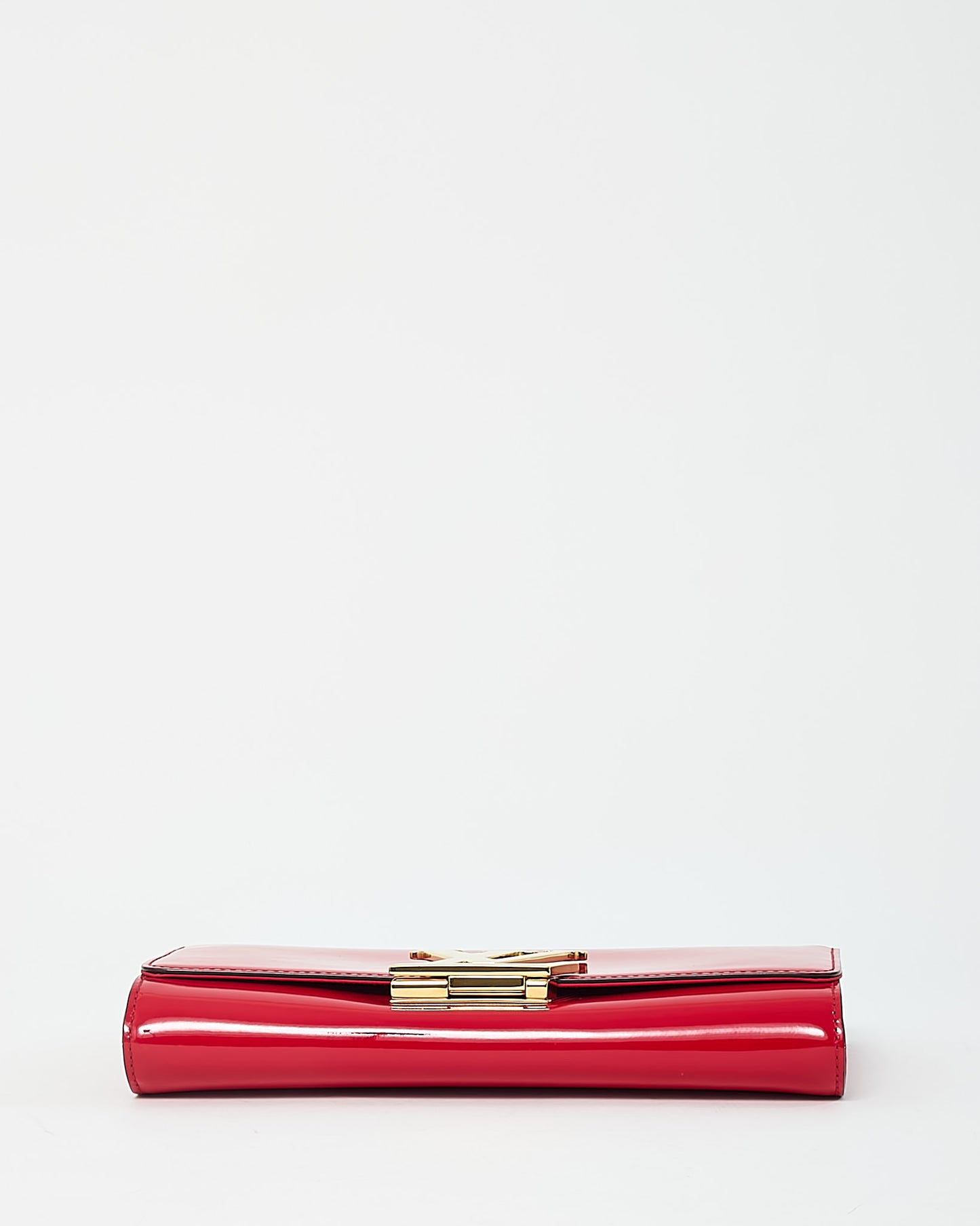 Louis Vuitton Red Patent Leather GHW LV Louise Clutch