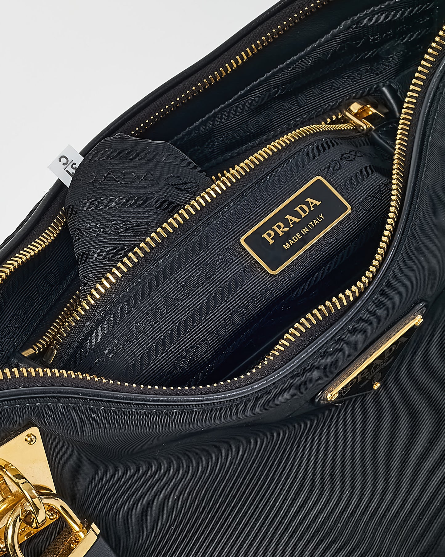 Prada Black Re-Nylon Large Aimee Shoulder Bag