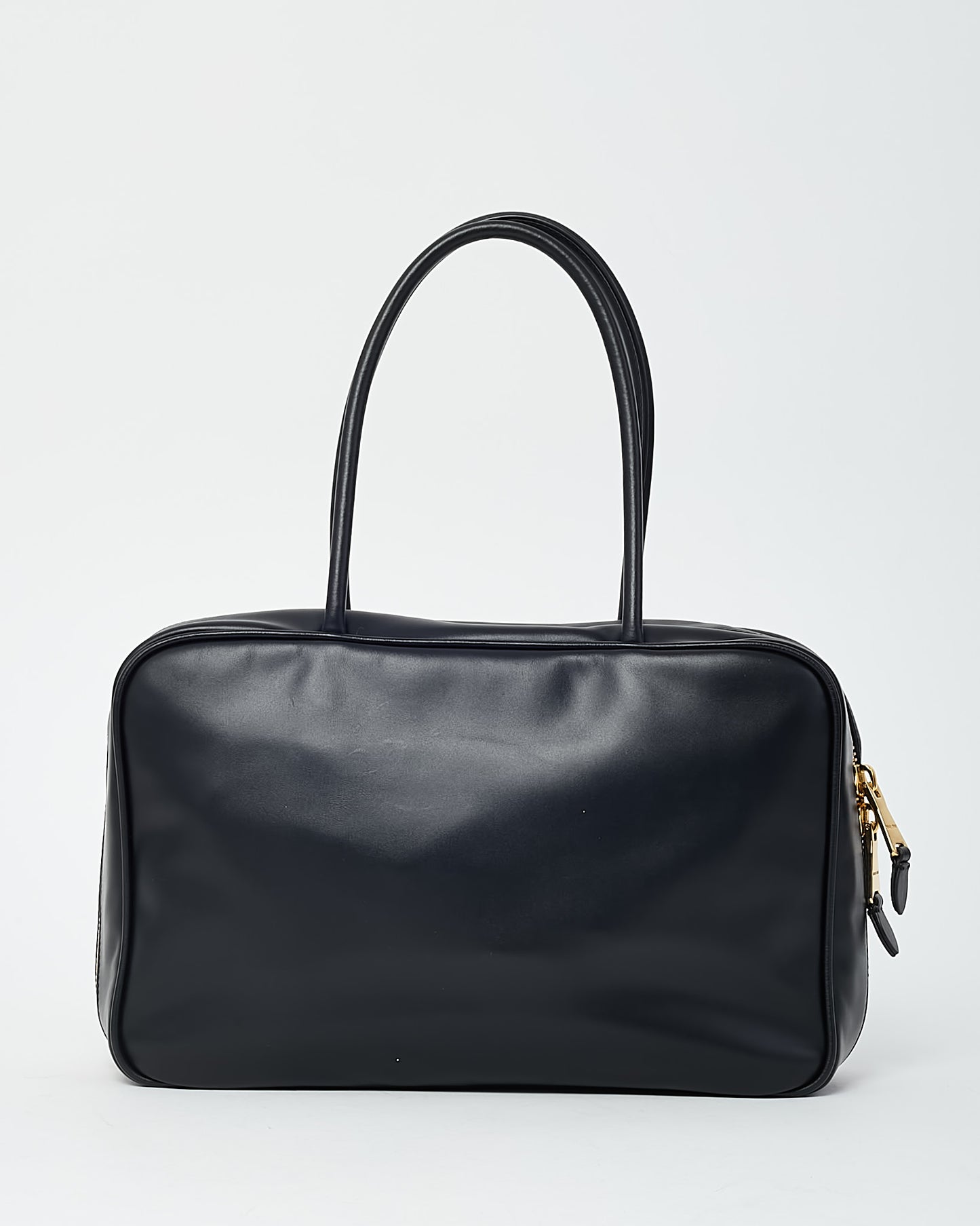 Miu Miu Black Leather Large Beau Shoulder Bag