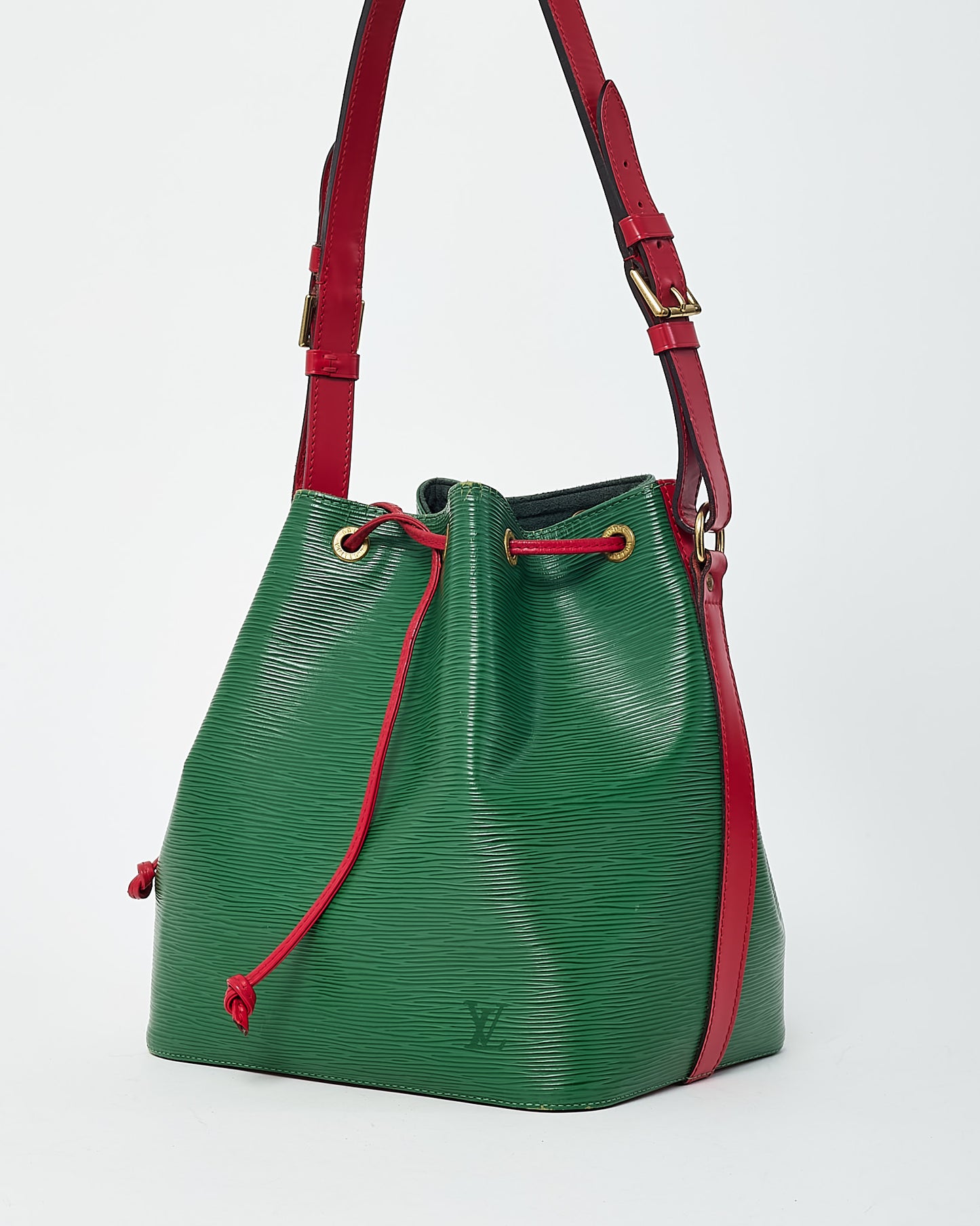 Louis Vuitton Green and Red Epi Leather Noe PM Handbag