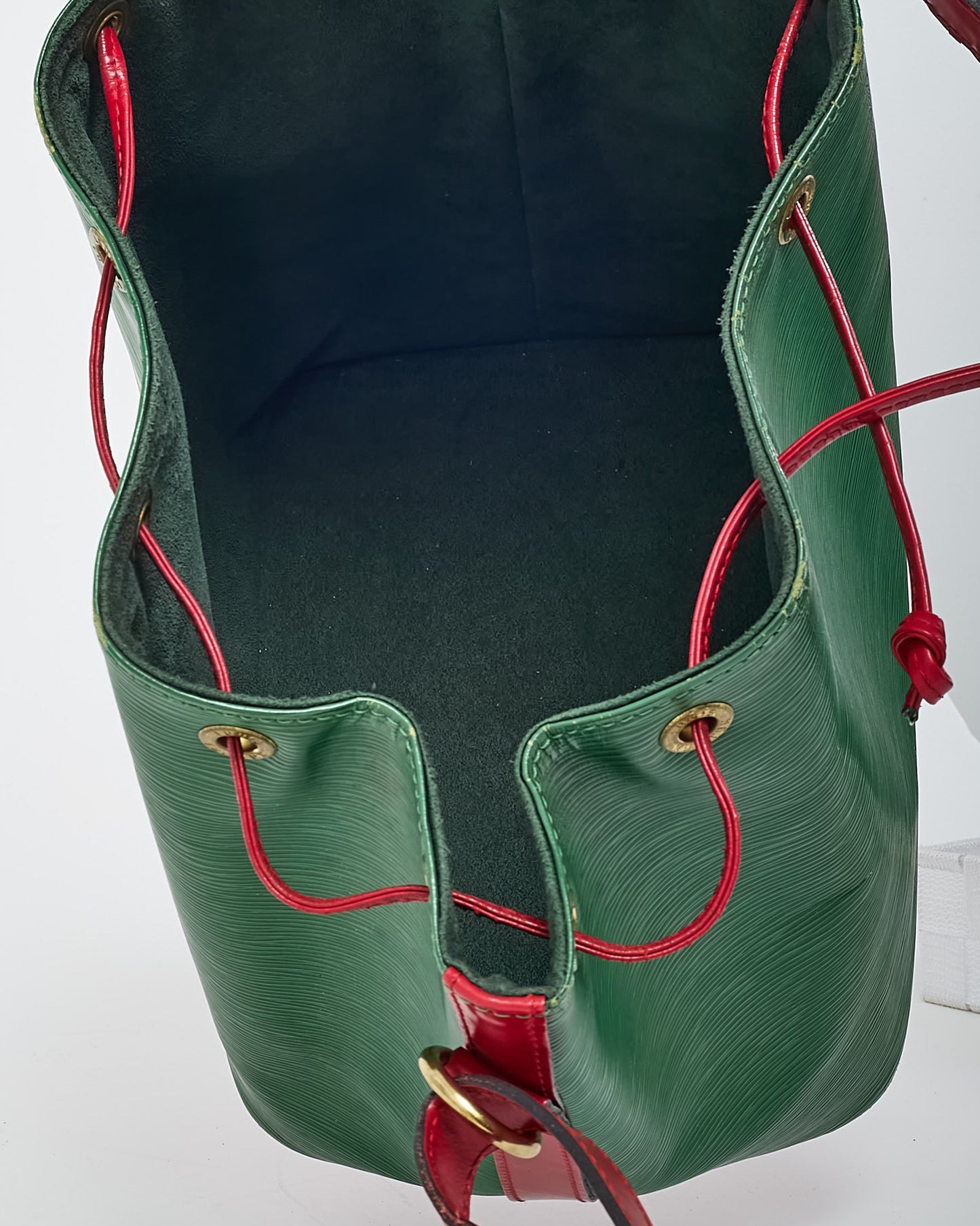 Louis Vuitton Green and Red Epi Leather Noe PM Handbag