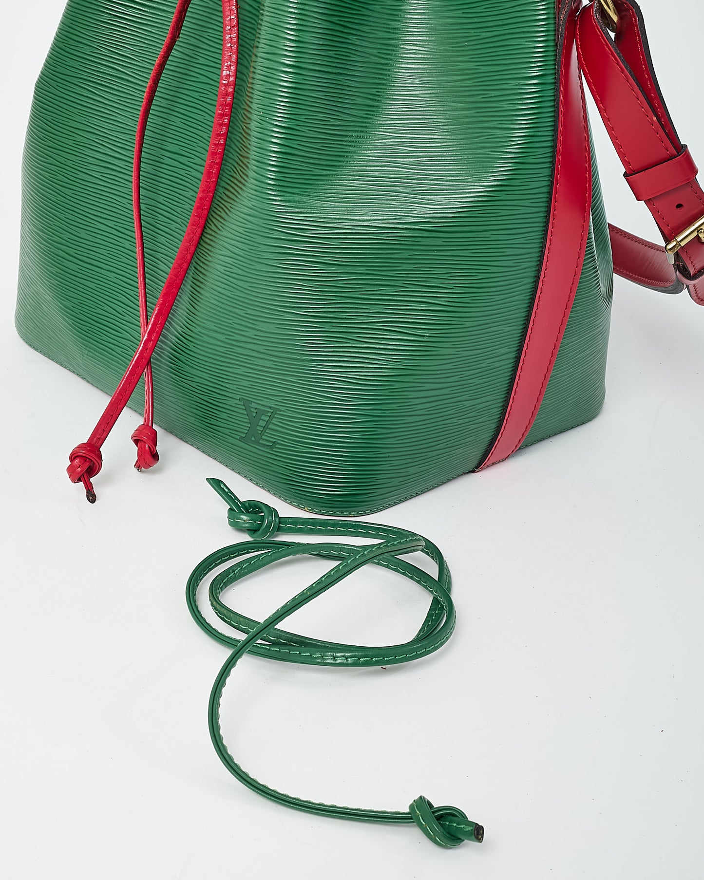 Louis Vuitton Green and Red Epi Leather Noe PM Handbag