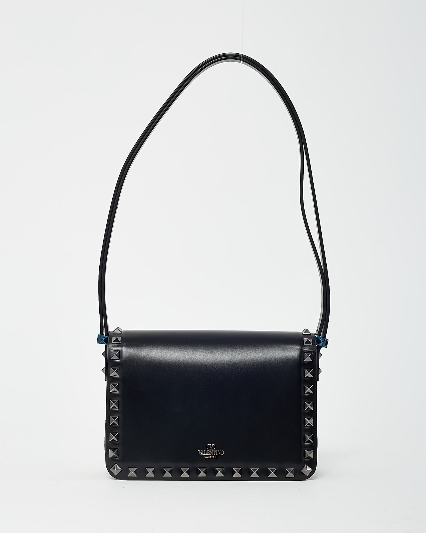 Valentino Black Calfskin Leather Rockstud23 Small Shoulder Bag