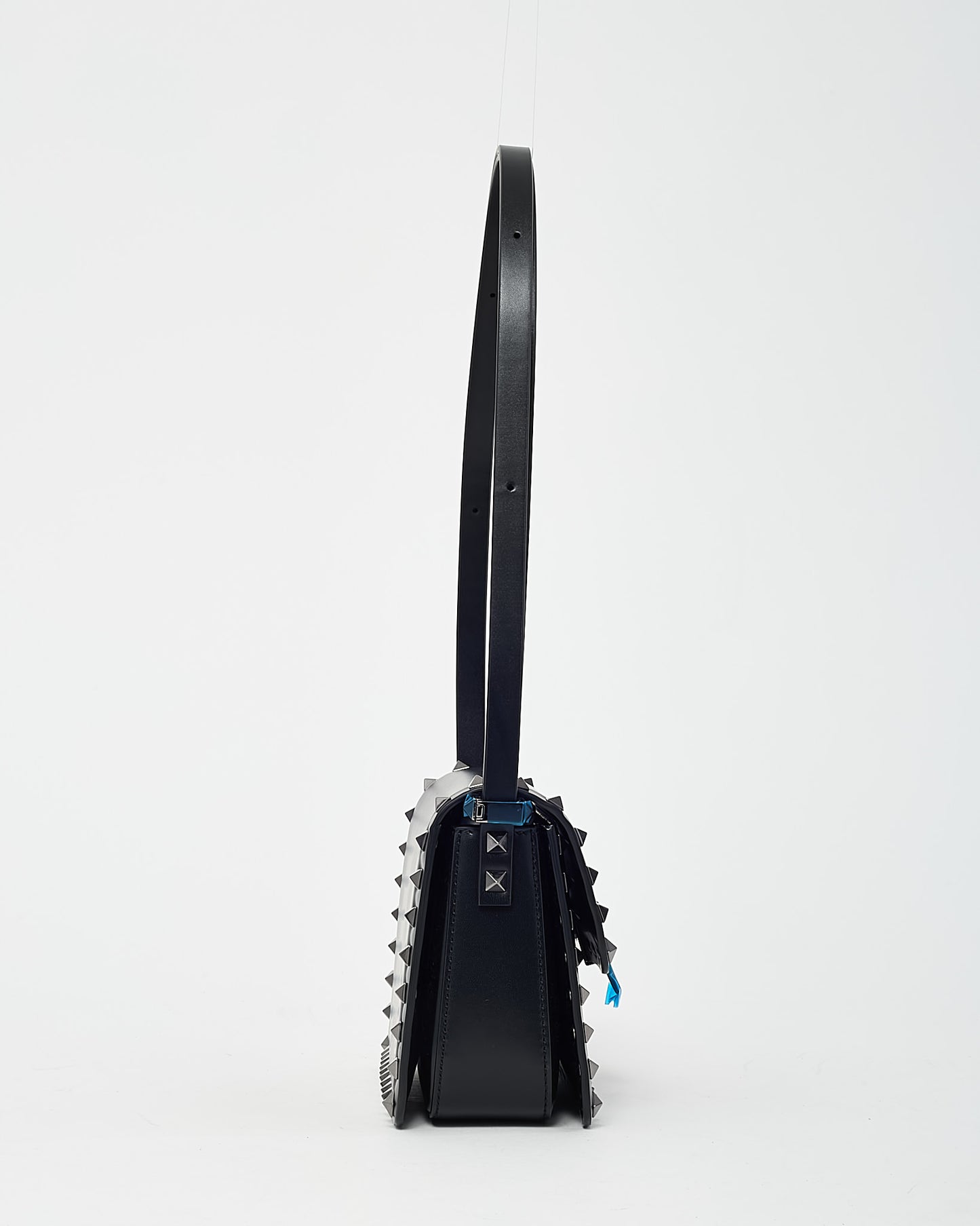 Valentino Black Calfskin Leather Rockstud23 Small Shoulder Bag