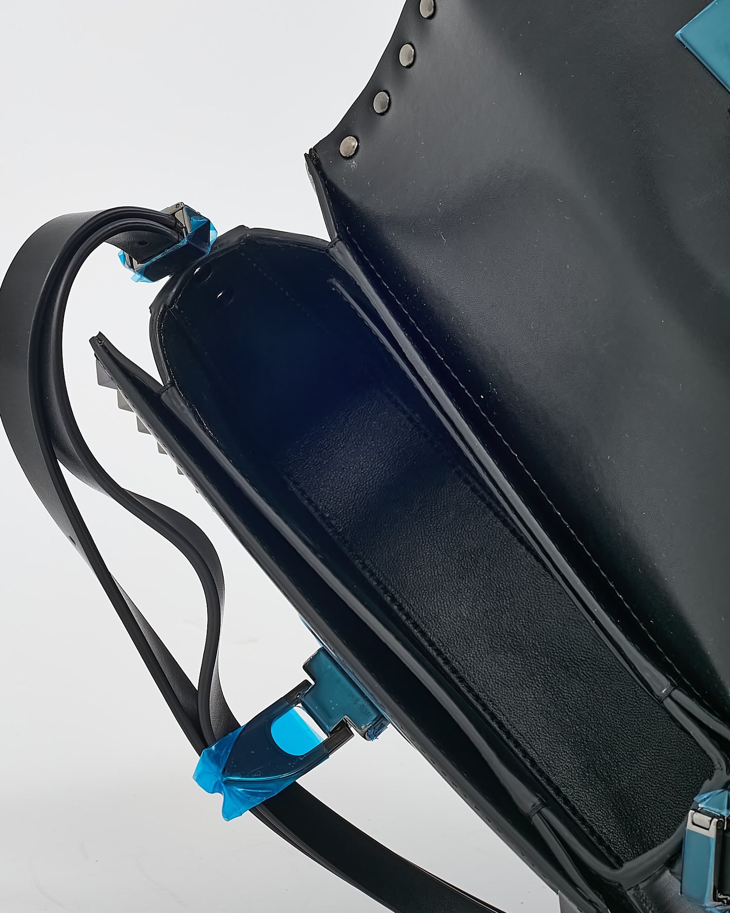 Valentino Black Calfskin Leather Rockstud23 Small Shoulder Bag