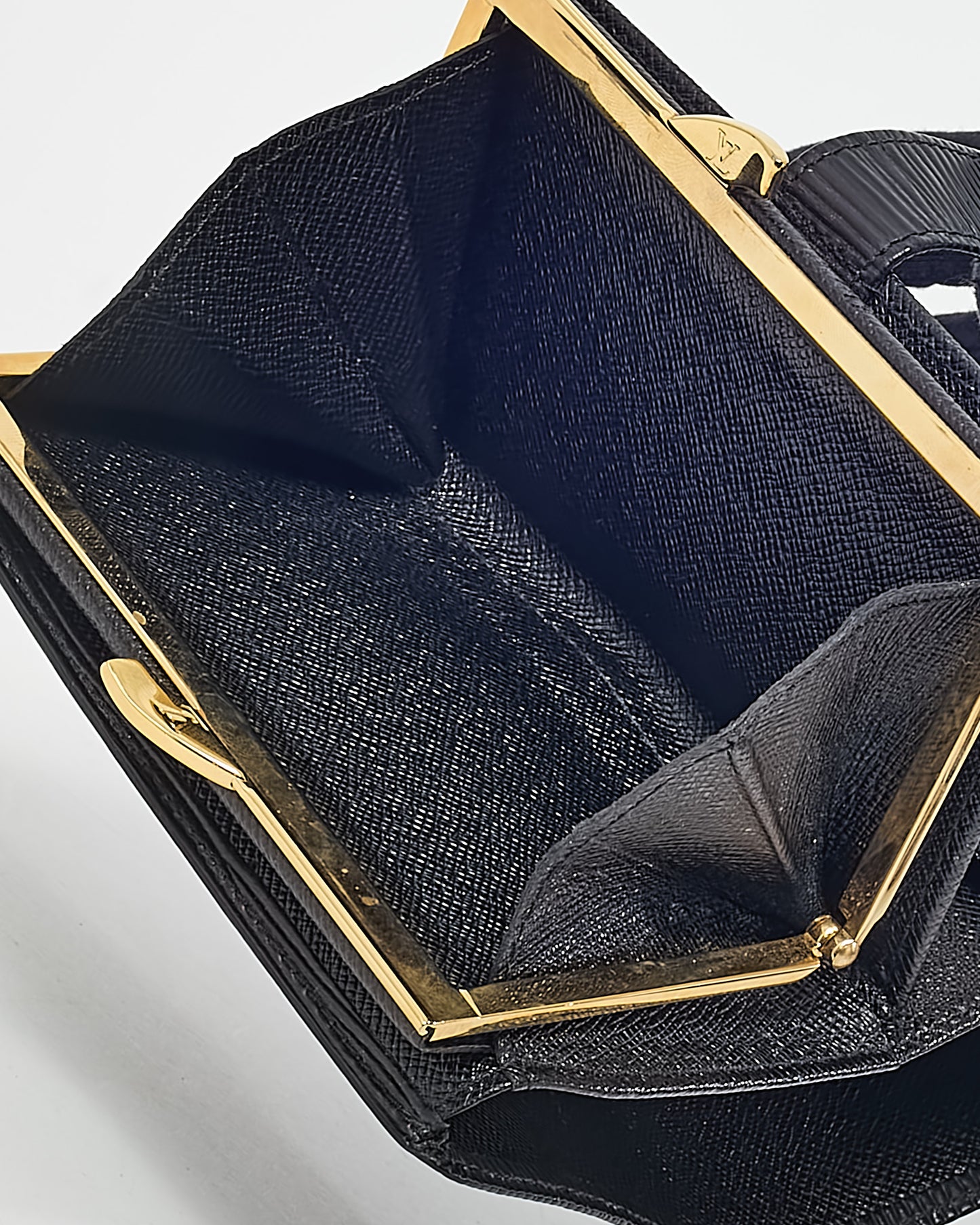 Louis Vuitton Black Epi Leather French Wallet