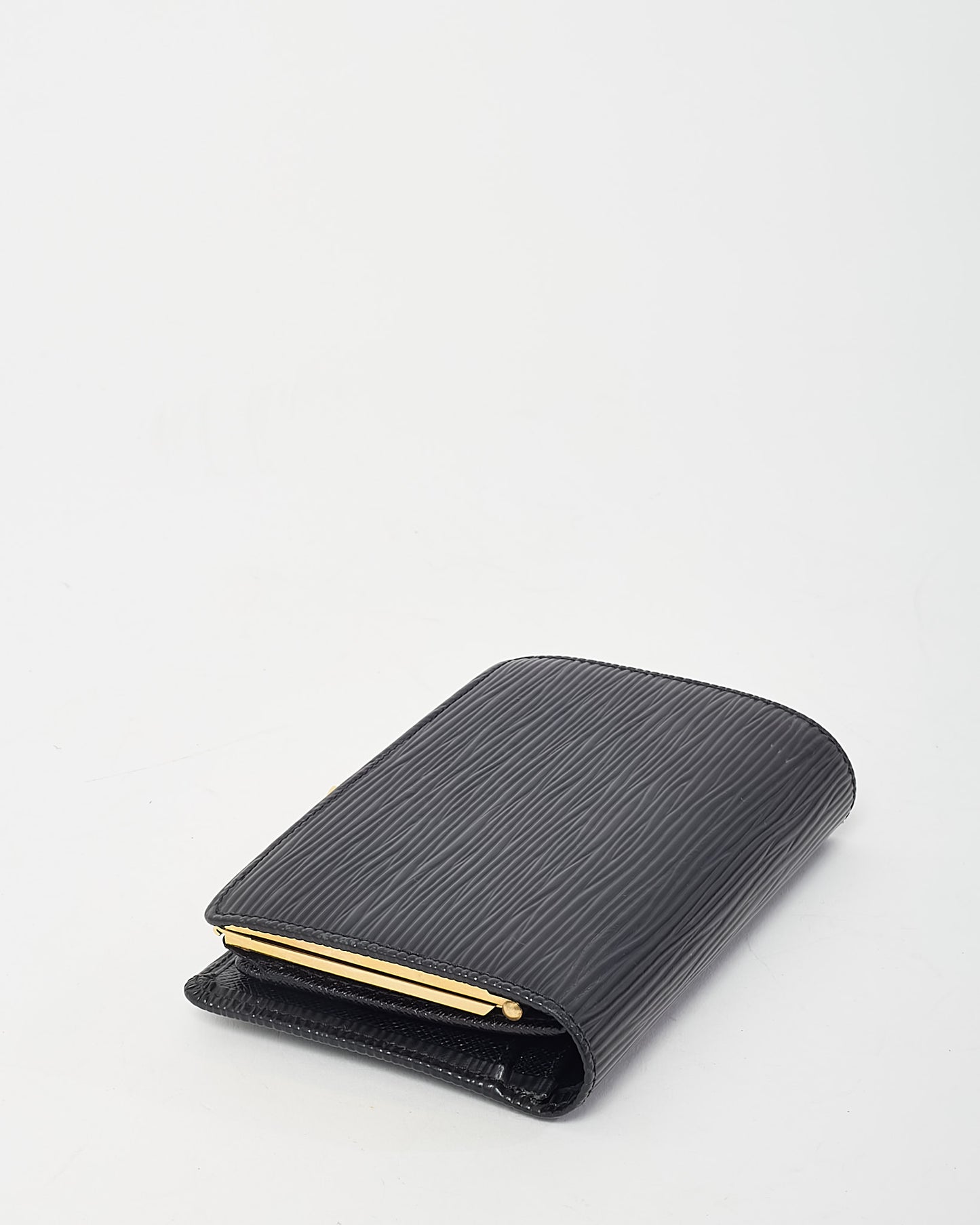 Louis Vuitton Black Epi Leather French Wallet