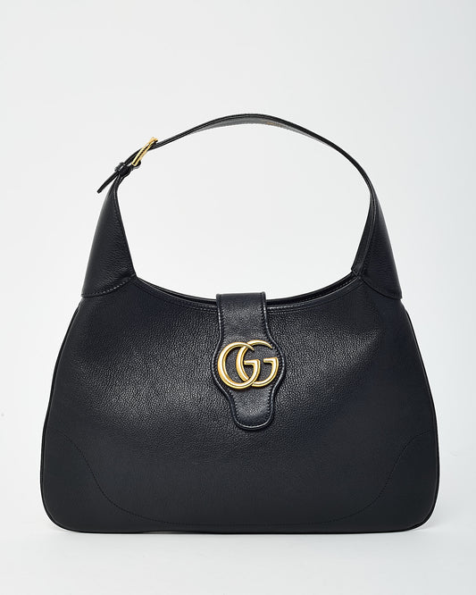 Gucci Black Goatskin Leather Medium Aphrodite Shoulder Bag
