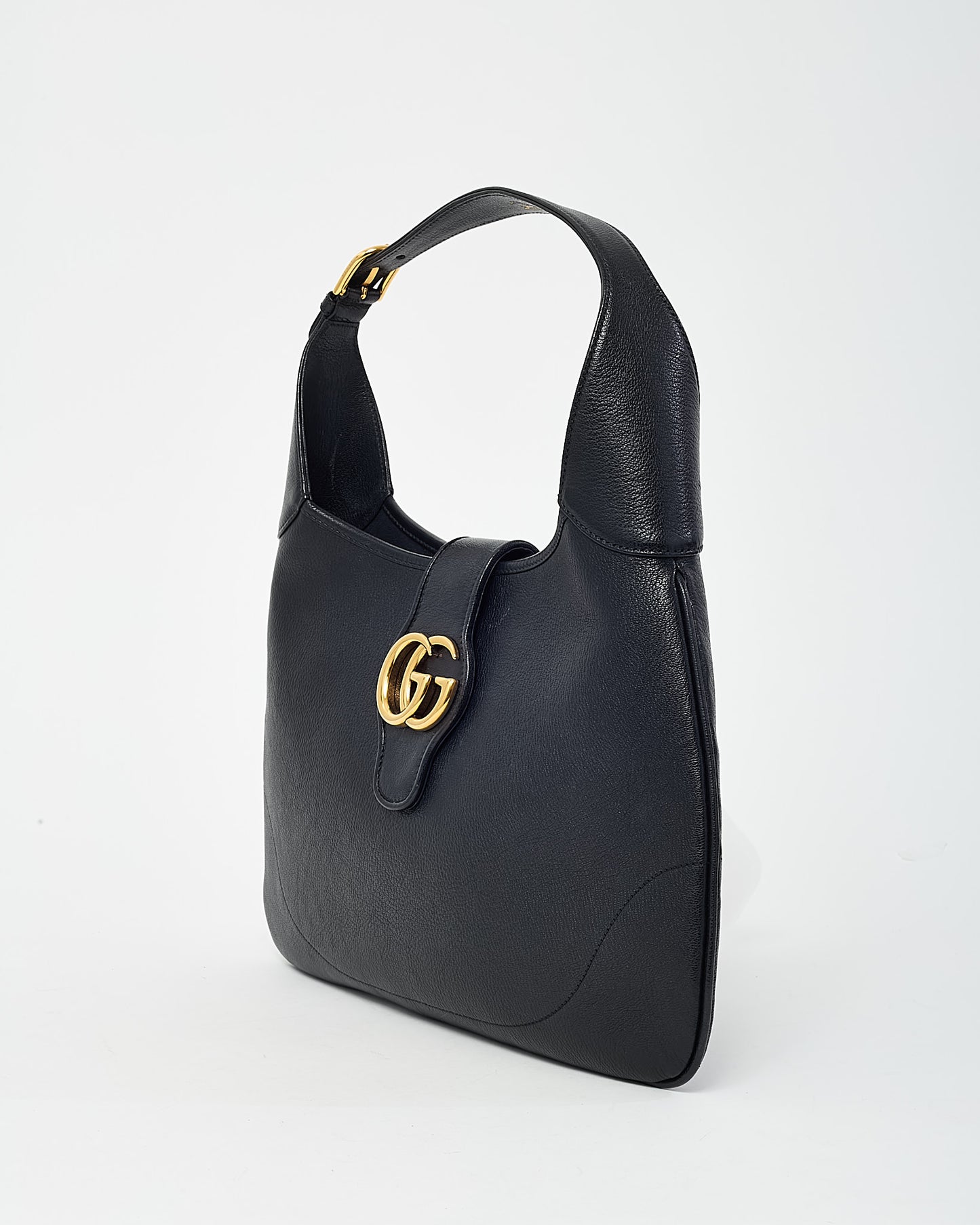 Gucci Black Goatskin Leather Medium Aphrodite Shoulder Bag