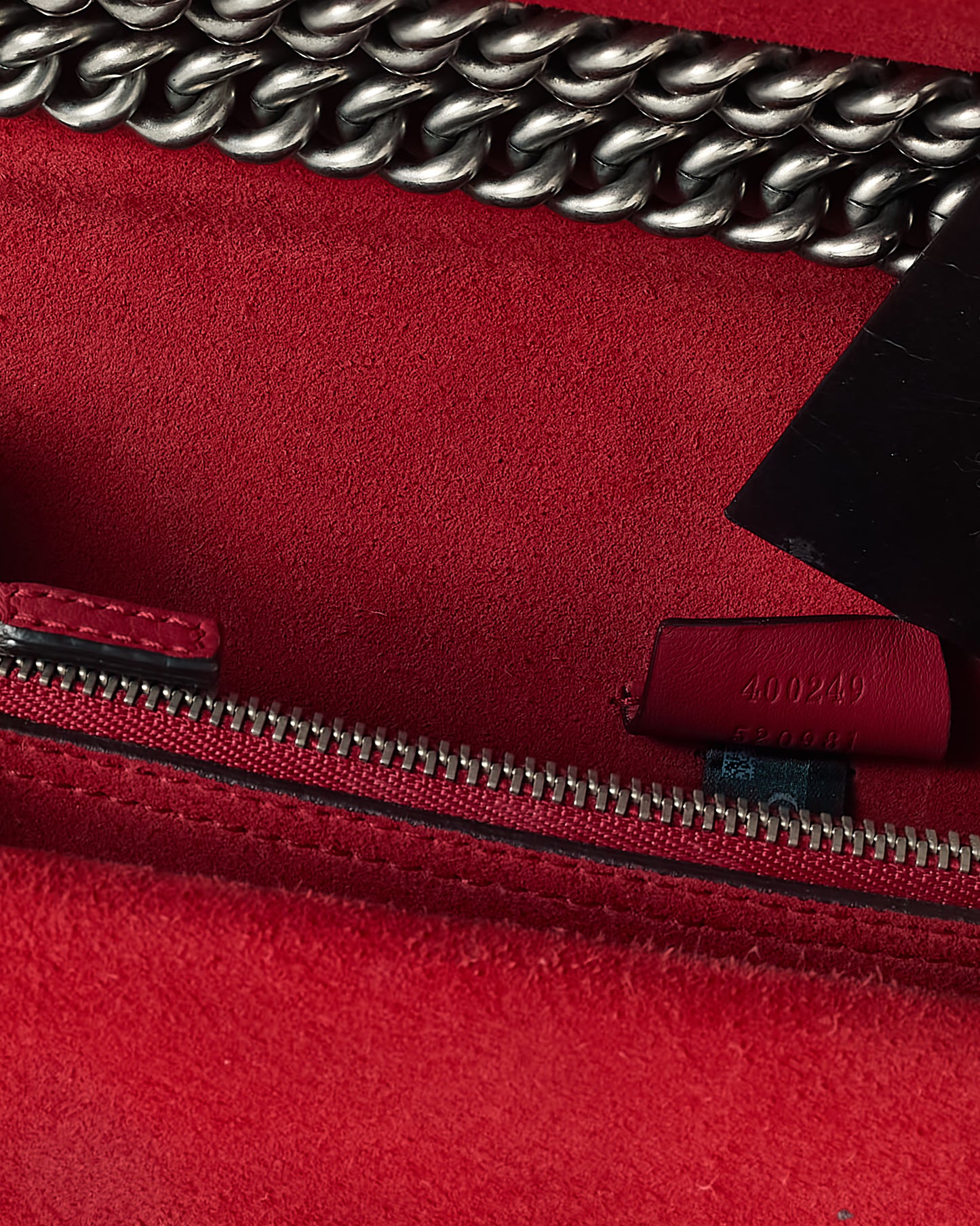 Gucci Beige and Ebony Monogram GG Supreme Canvas and Red Suede Medium Dionysus Shoulder Bag