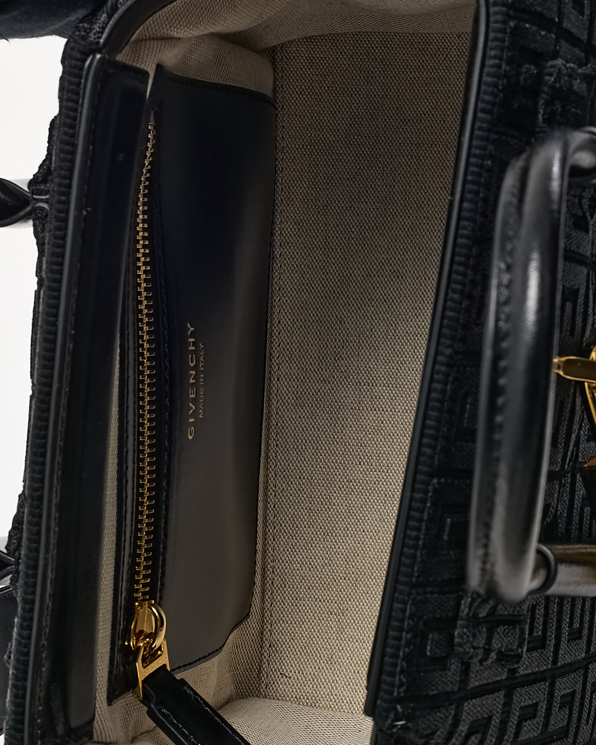 Givenchy Black 4G Monogram Canvas Lock Mini Antigona Bag