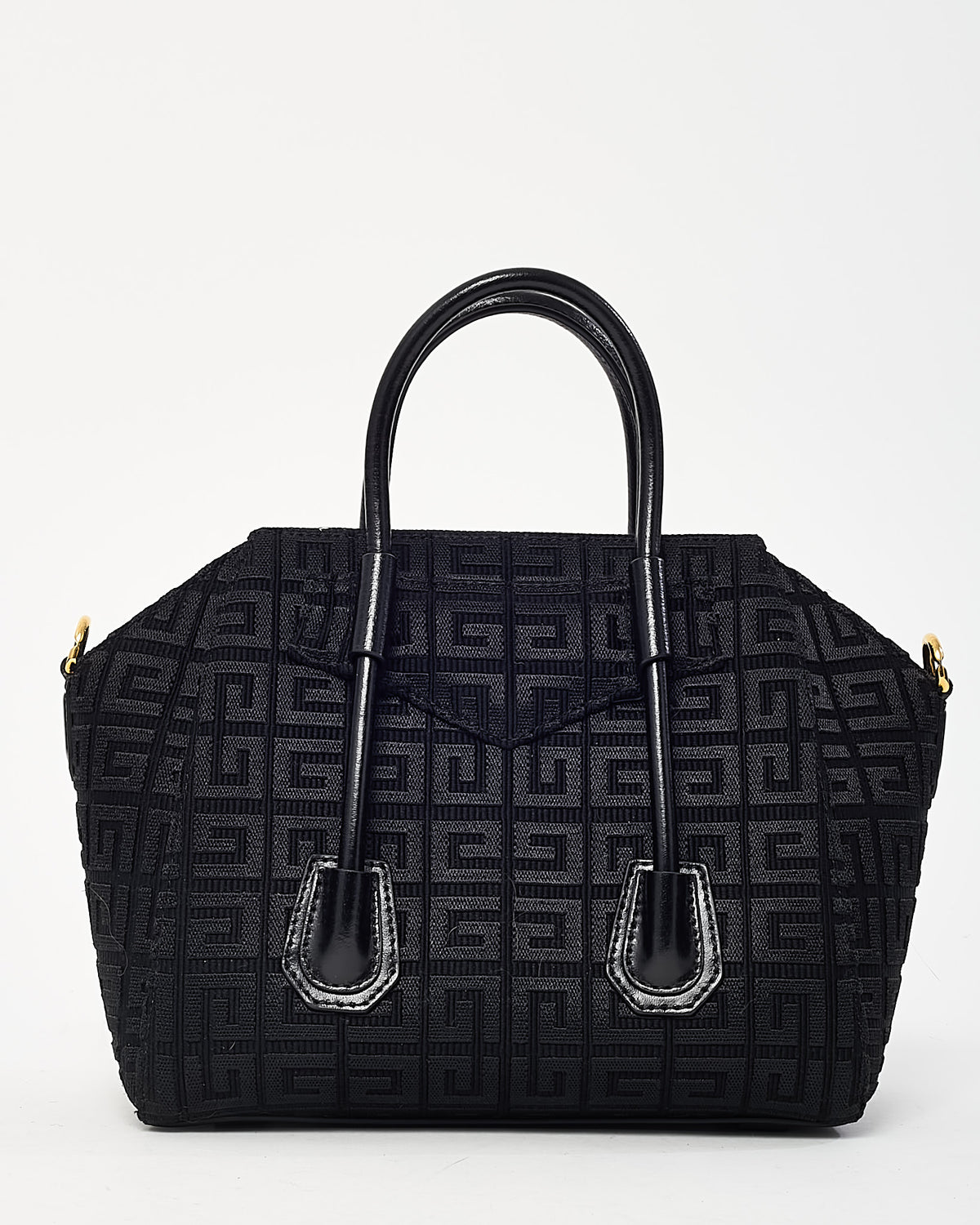 Givenchy Black 4G Monogram Canvas Lock Mini Antigona Bag