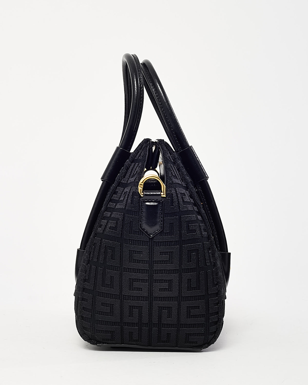 Givenchy Black 4G Monogram Canvas Lock Mini Antigona Bag