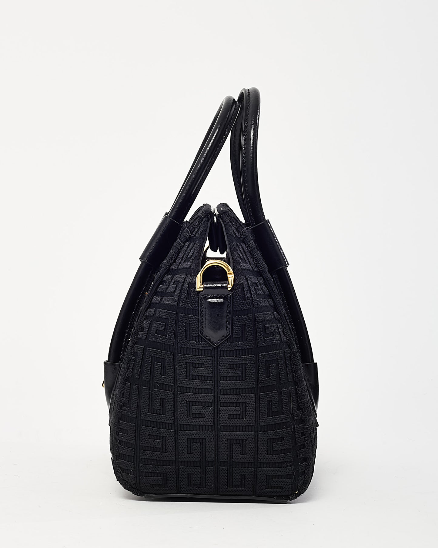 Givenchy Black 4G Monogram Canvas Lock Mini Antigona Bag