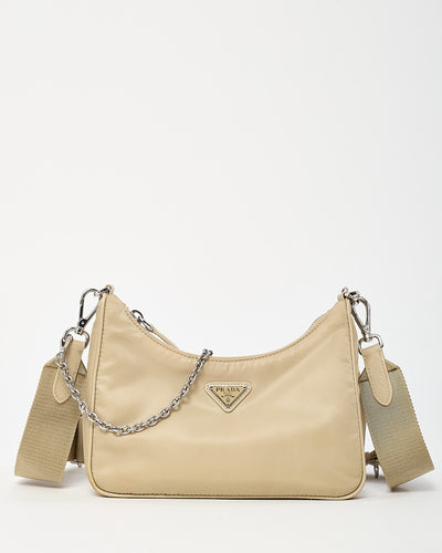 Prada Beige Re-Nylon 2005 Re-Edition Crossbody Bag