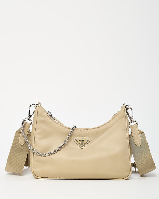 Prada Beige Re-Nylon 2005 Re-Edition Crossbody Bag