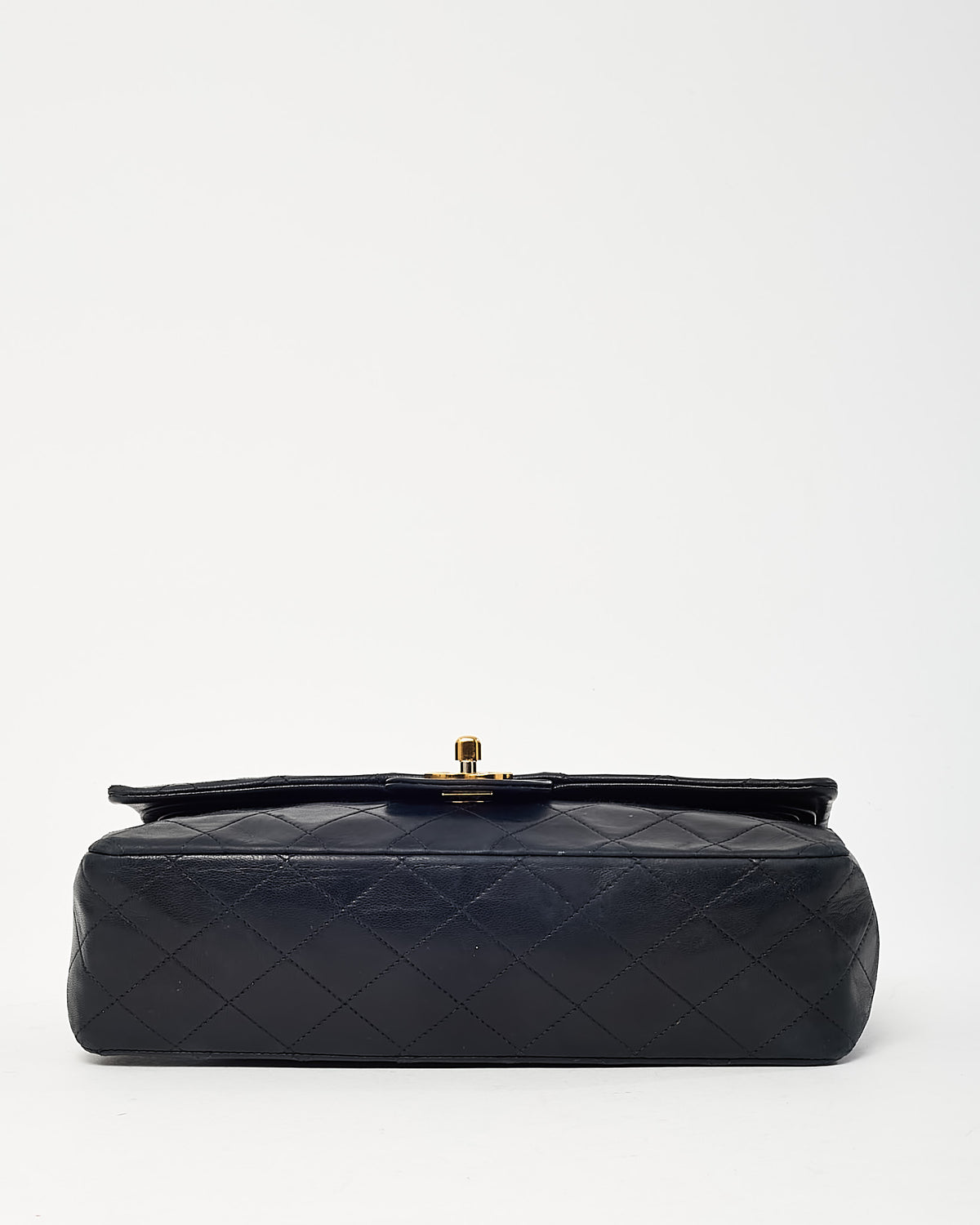 Chanel Vintage Medium Classic Double Flap Bag Black Quilted Leather 24k GHW