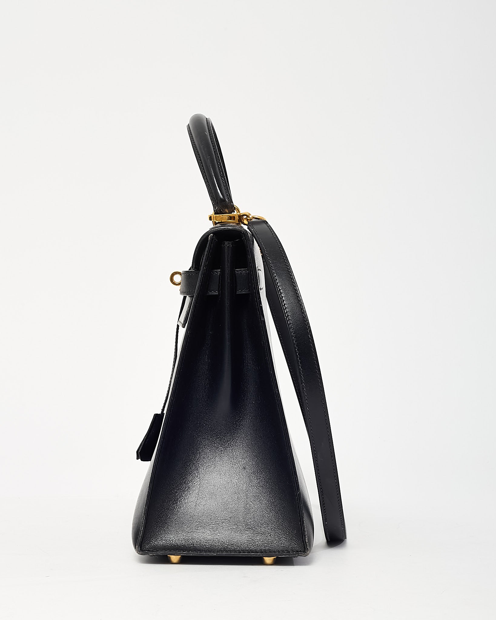 Buy Hermès Vintage 1993 Black Box Calfskin Leather Kelly 32
