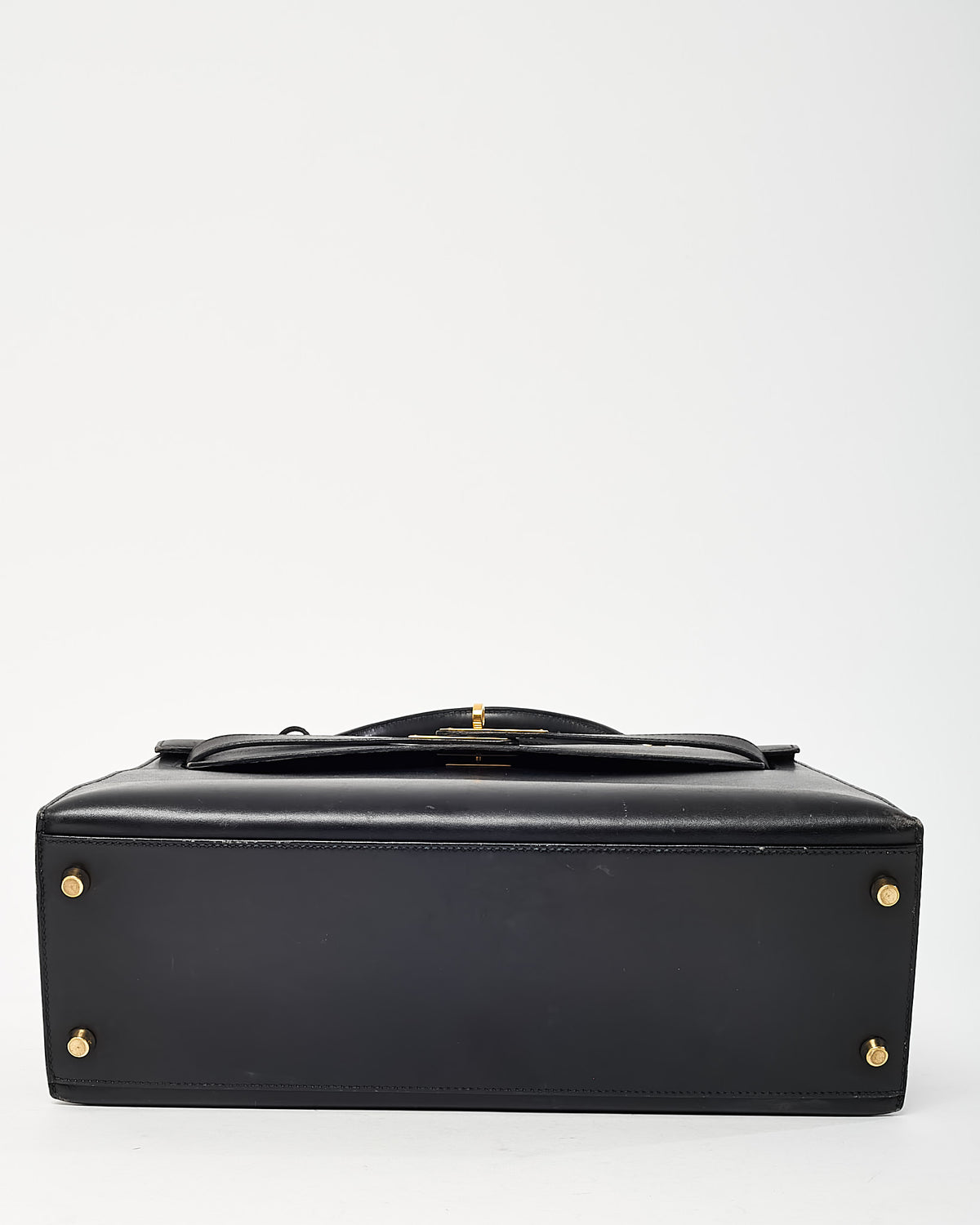 Hermès Vintage 1993 Black Box Calfskin Leather Kelly 32 Handbag GHW