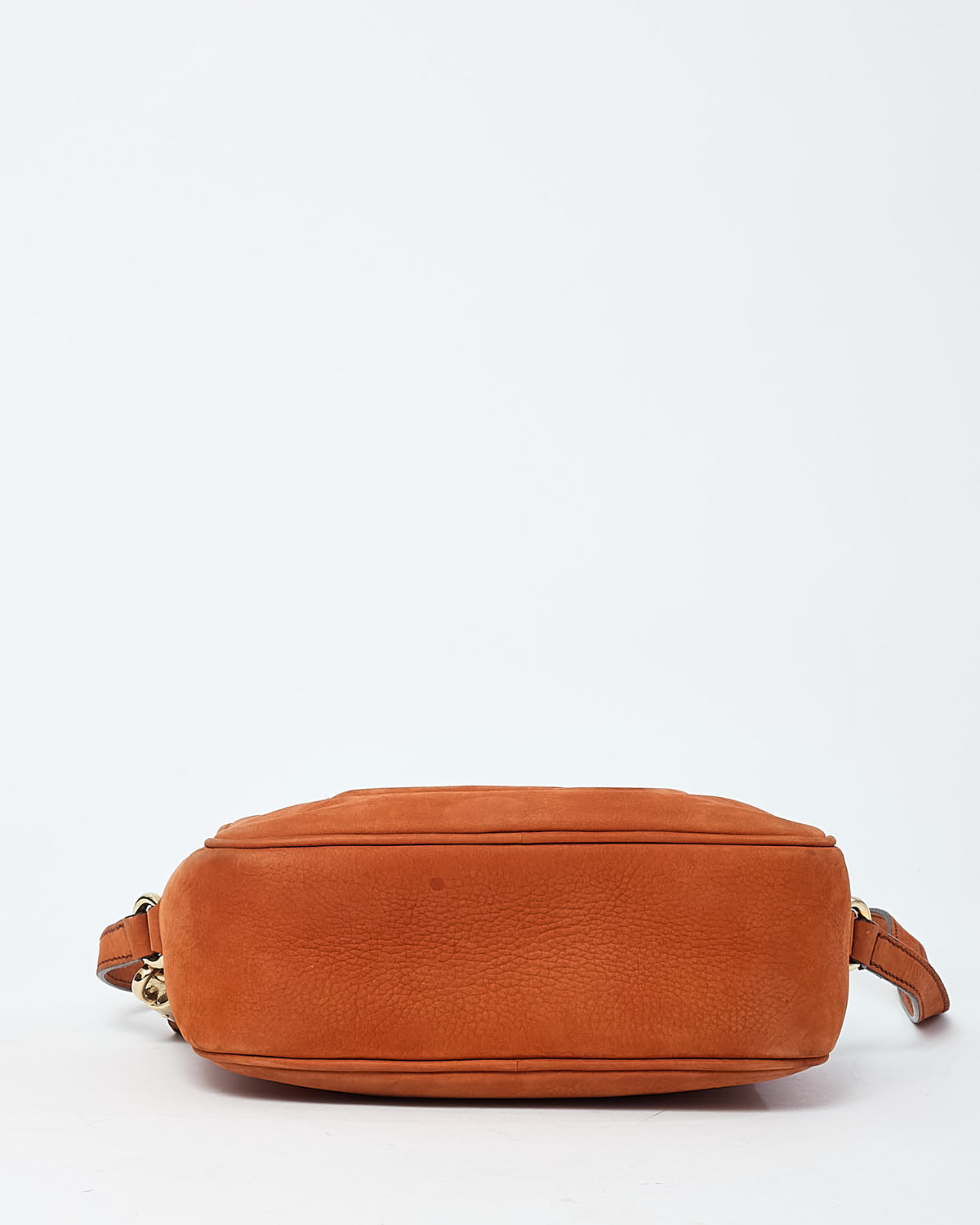 Gucci Orange Suede GG Soho Disco Crossbody Bag