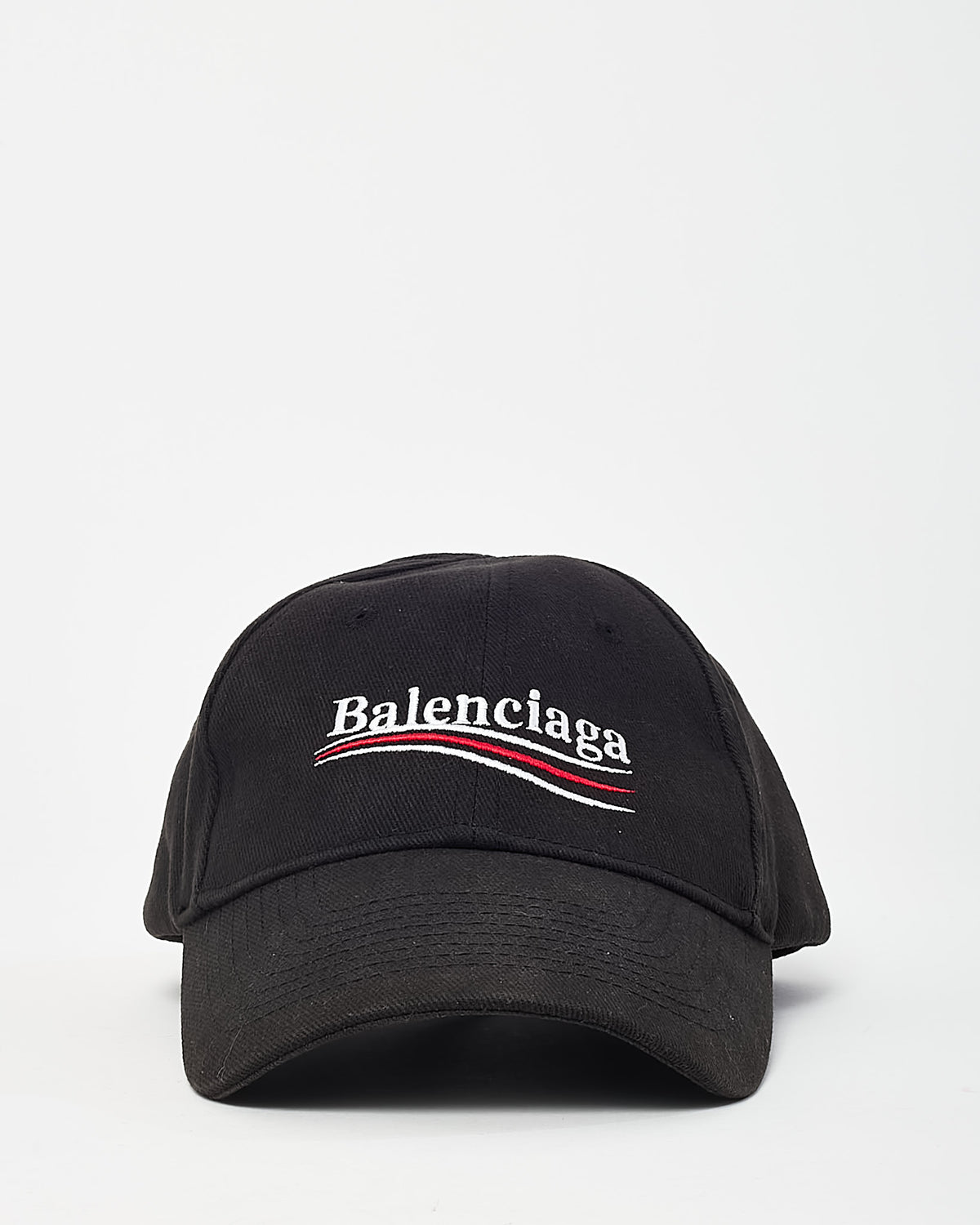 Balenciaga Black Cotton Political Campaign Logo Baseball Cap - 58/L