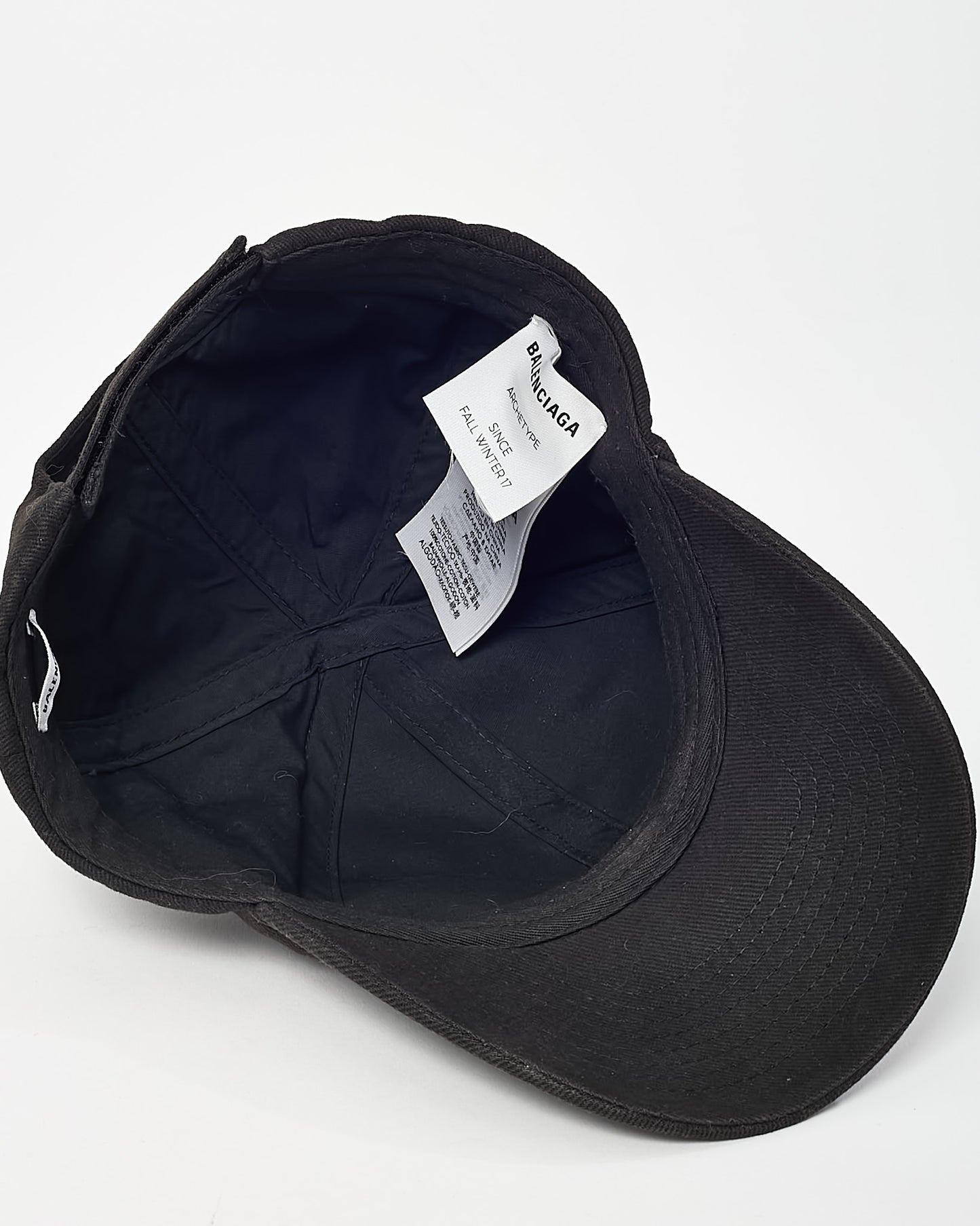 Balenciaga Black Cotton Political Campaign Logo Baseball Cap - 58/L