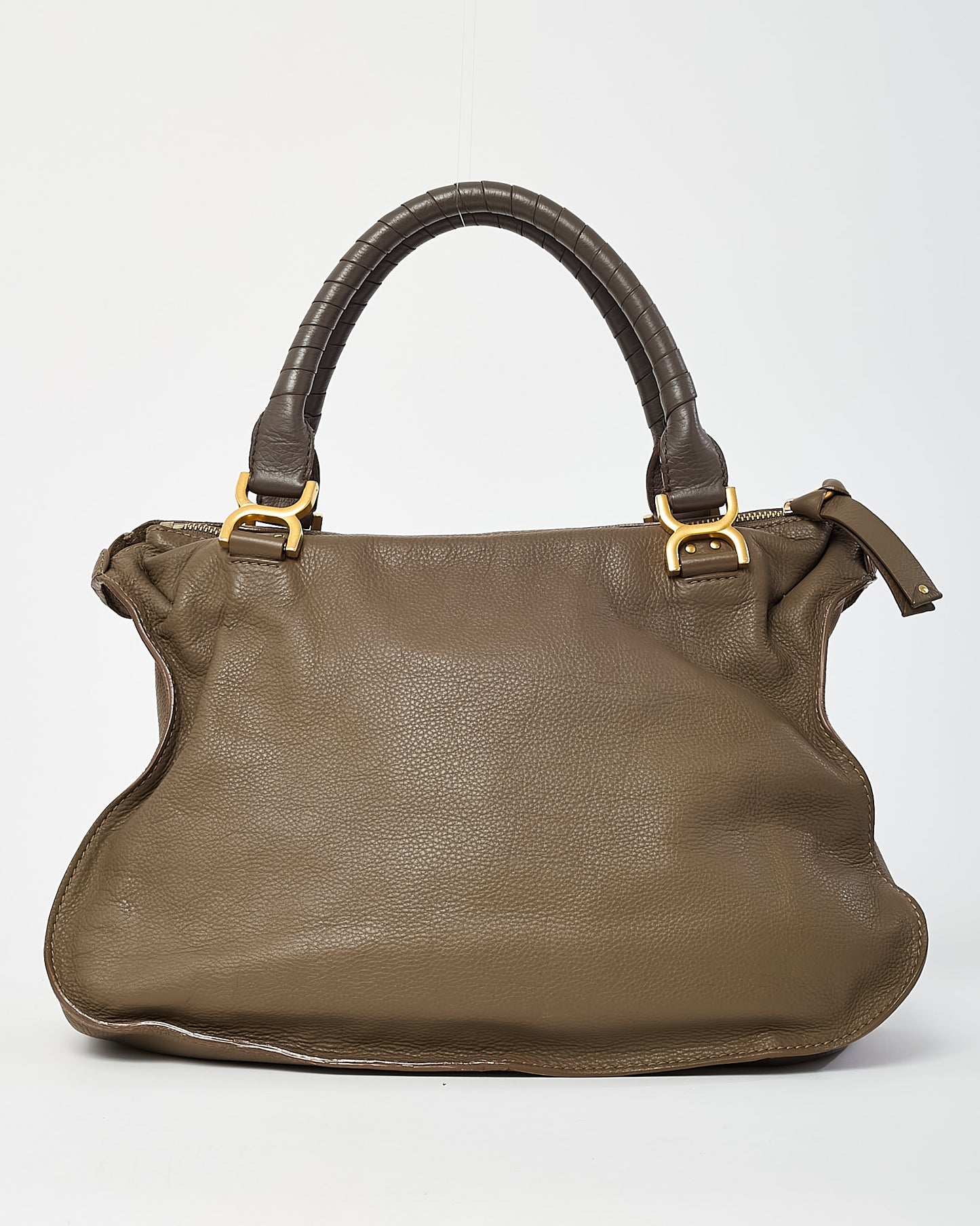 Chloé Khaki Leather Large Marcie Hobo Shoulder Bag