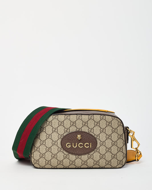 Gucci Beige and Brown GG Supreme Monogram Canvas Neo Vintage Web Camera Bag