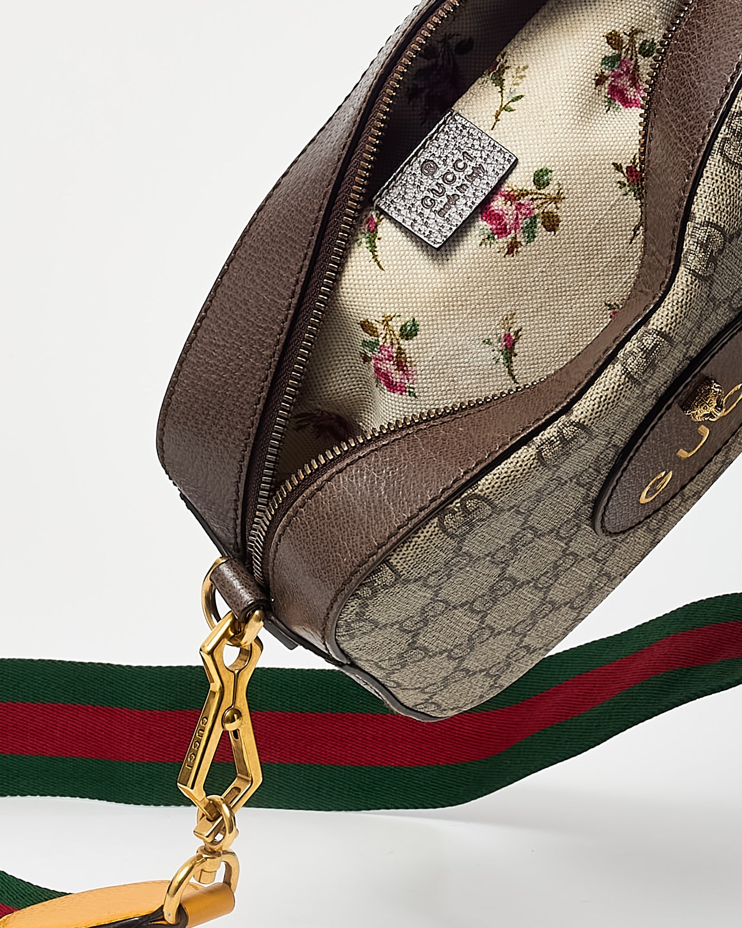 Gucci Beige and Brown GG Supreme Monogram Canvas Neo Vintage Web Camera Bag