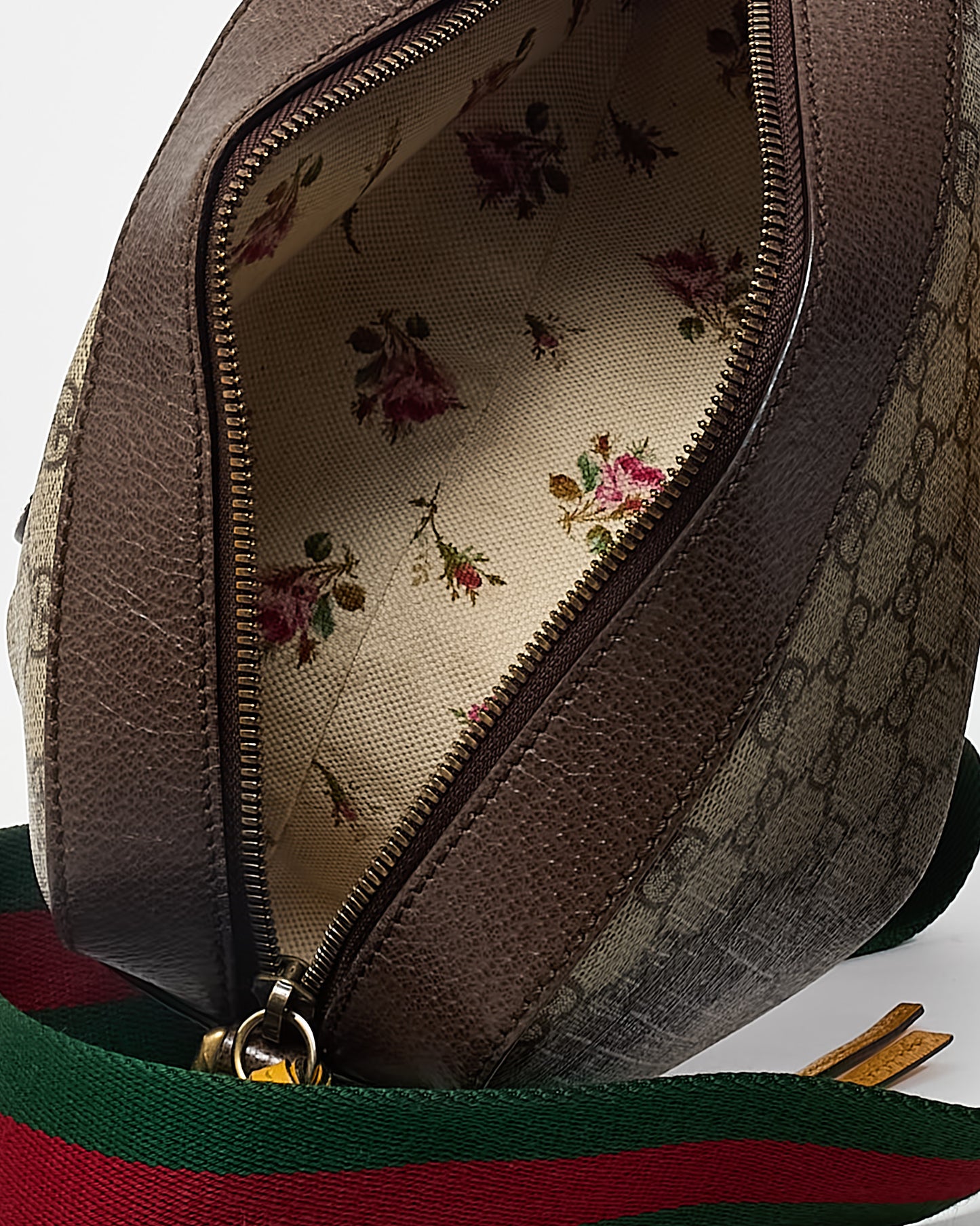 Gucci Beige and Brown GG Supreme Monogram Canvas Neo Vintage Web Camera Bag