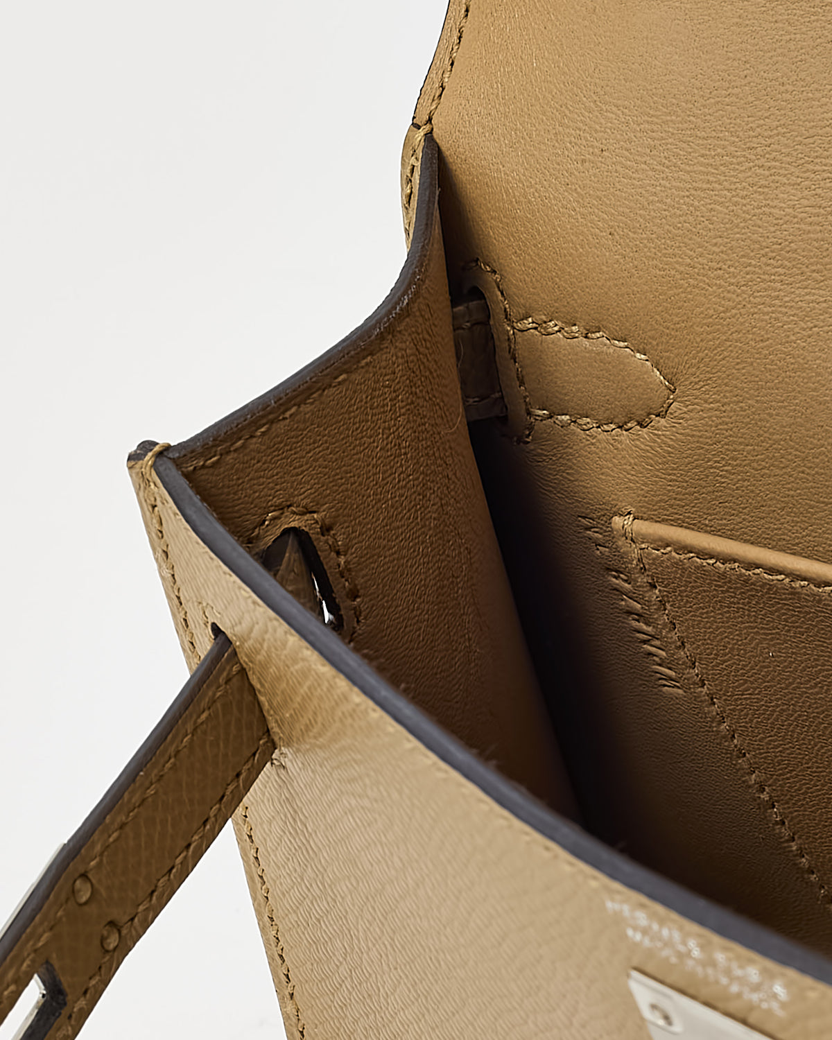 Hermès Poussiere Epsom Leather Mini Kelly II Sellier Handbag PHW