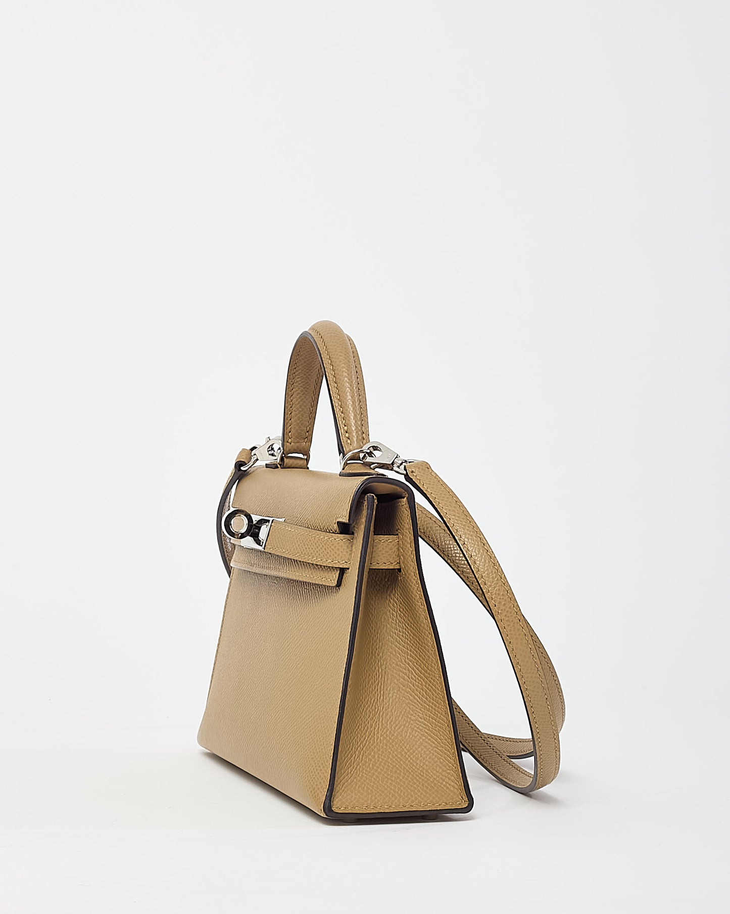 Hermès Poussiere Epsom Leather Mini Kelly II Sellier Handbag PHW