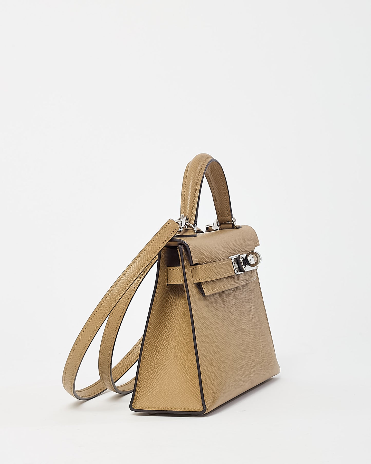 Hermès Poussiere Epsom Leather Mini Kelly II Sellier Handbag PHW