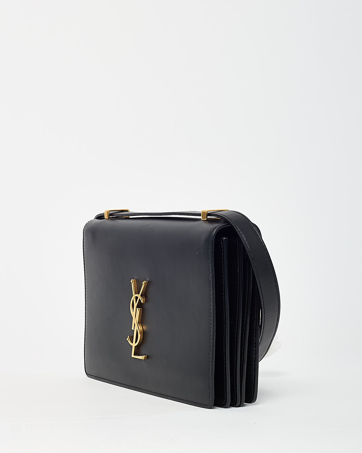 Saint Laurent Black Calfskin Leather GHW YSL Small Dylan Flap Shoulder Bag