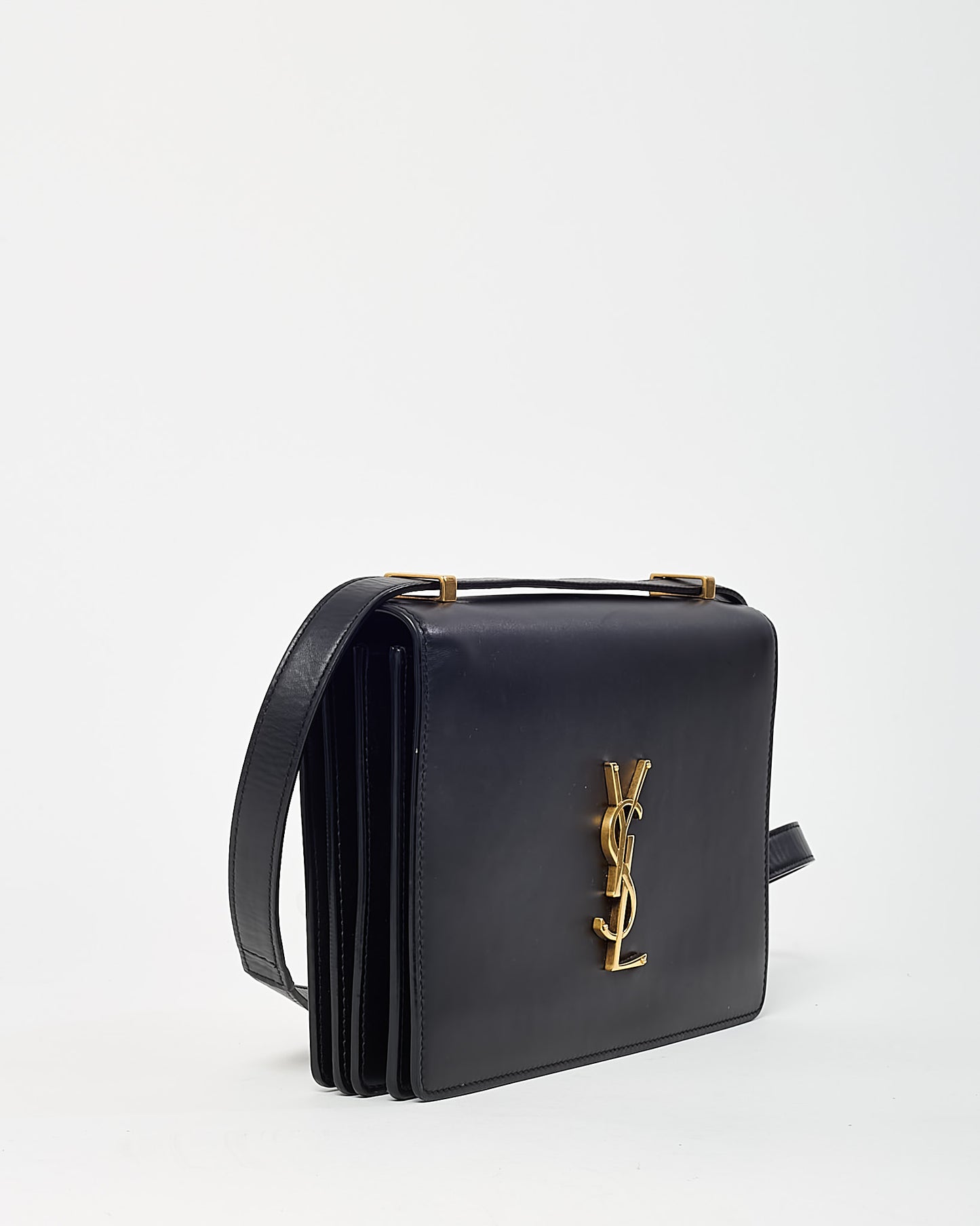 Saint Laurent Black Calfskin Leather GHW YSL Small Dylan Flap Shoulder Bag
