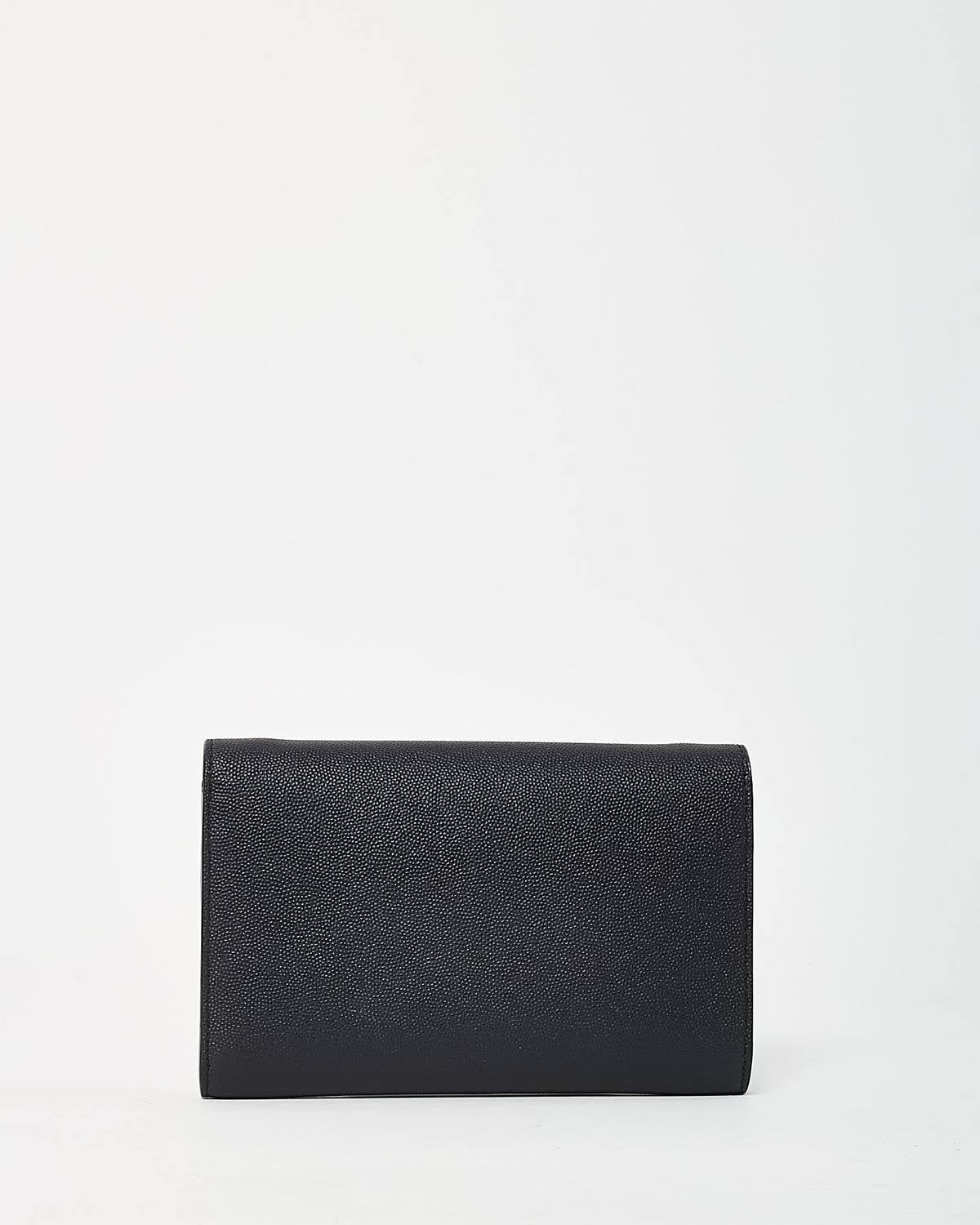 Saint Laurent Black Grain de Poudre Leather YSL Uptown WOC Chain Wallet Crossbody GHW