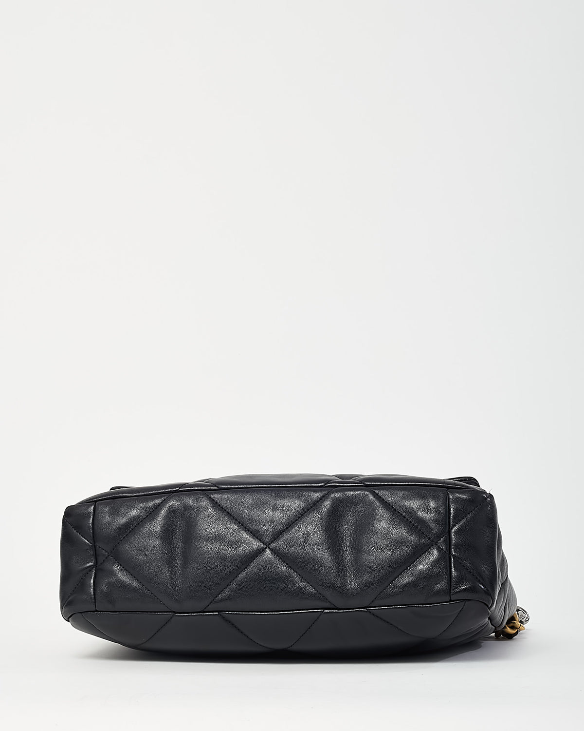 Chanel Black Quilted Shiny Lambskin Leather Large Chanel 19 Bag