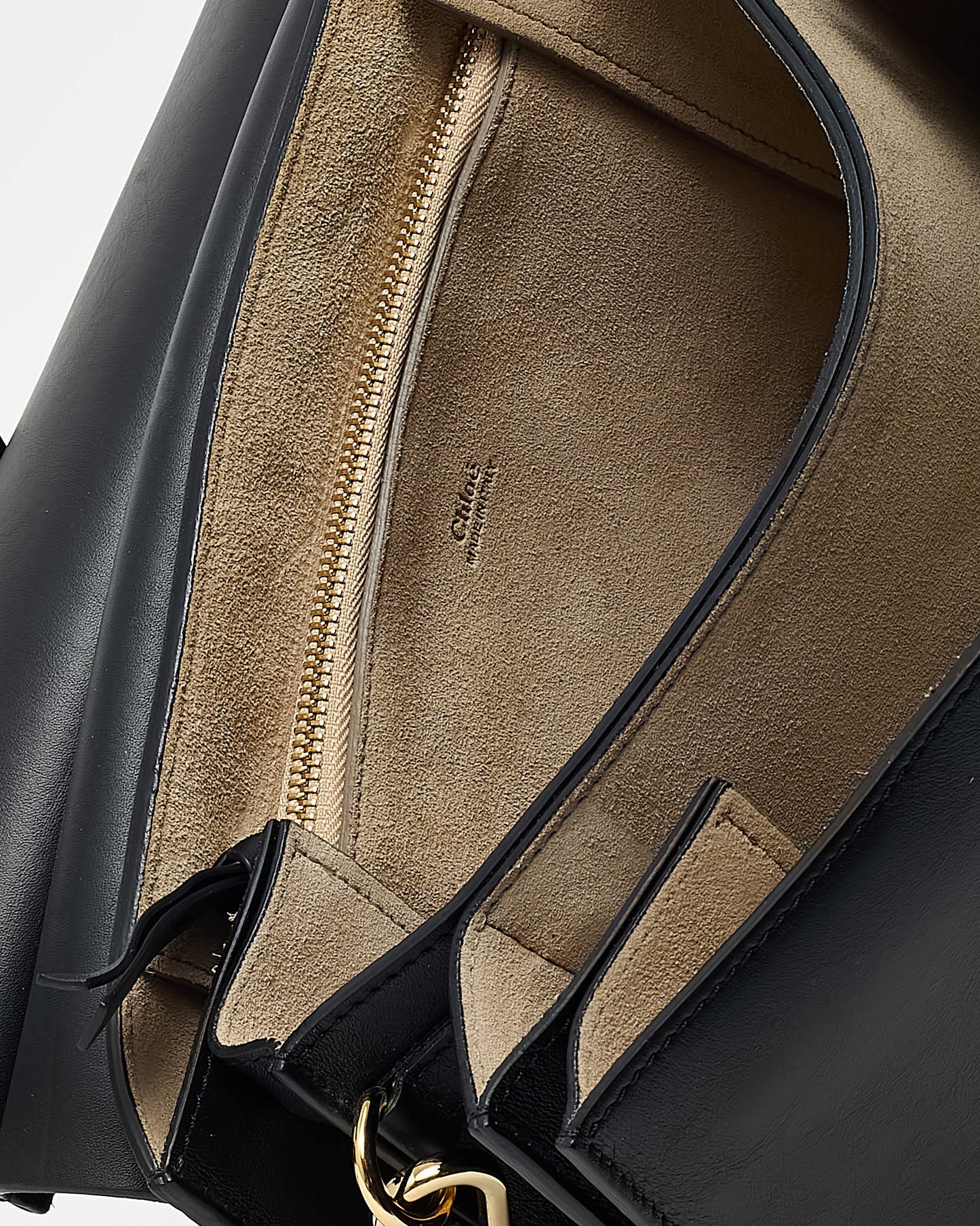 Chloé Black Leather & Suede Medium Faye Shoulder Bag